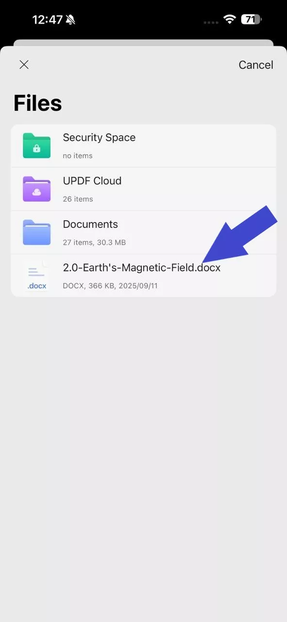 updf-pick-file-for-pdf-conversion