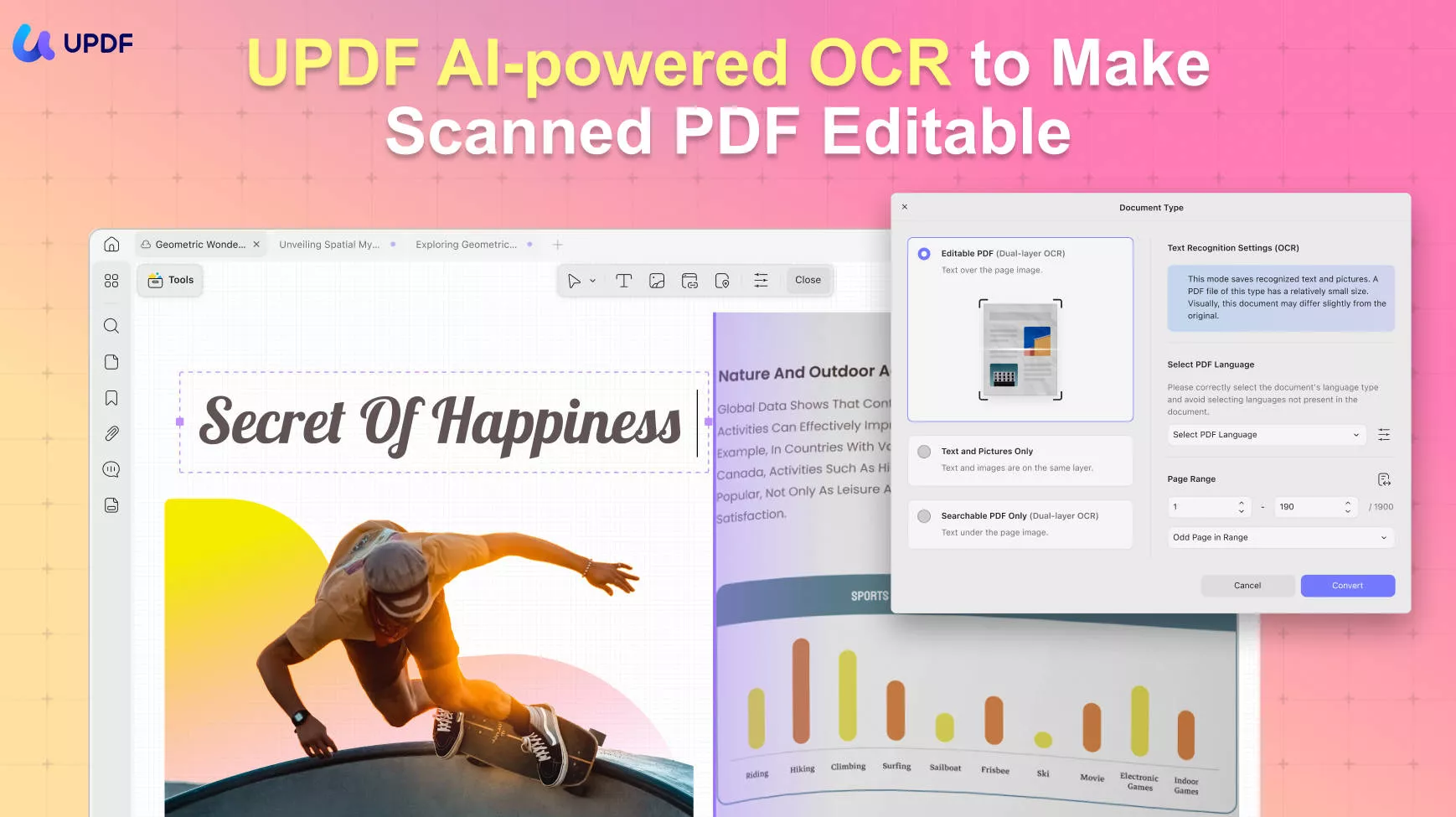 convert scanned pdf to editable pdf with updf