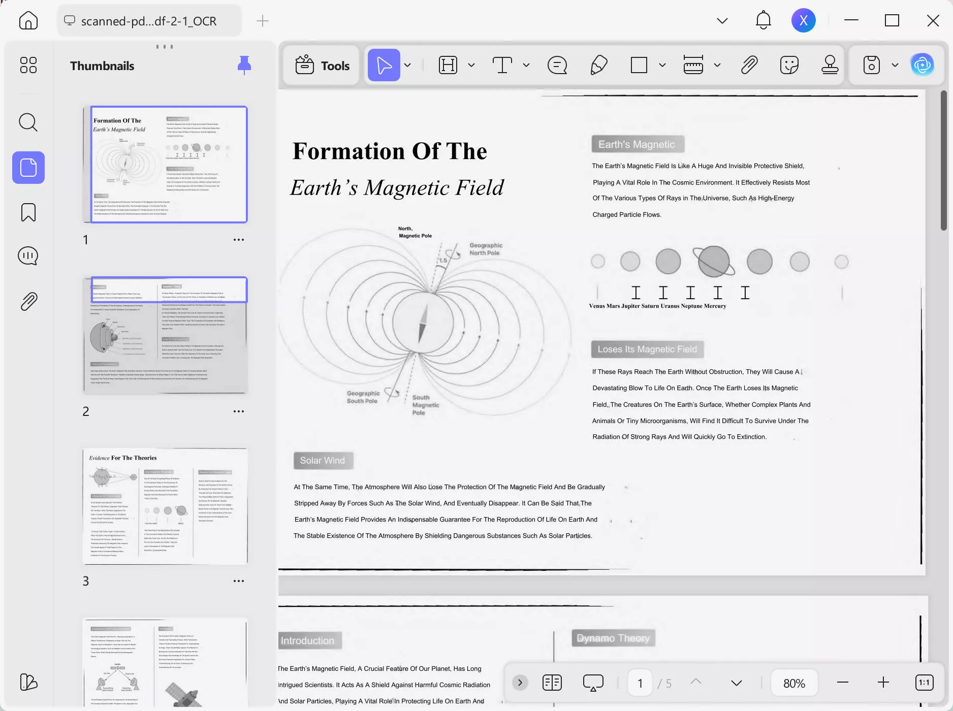 Scanned PDF File in UPDF