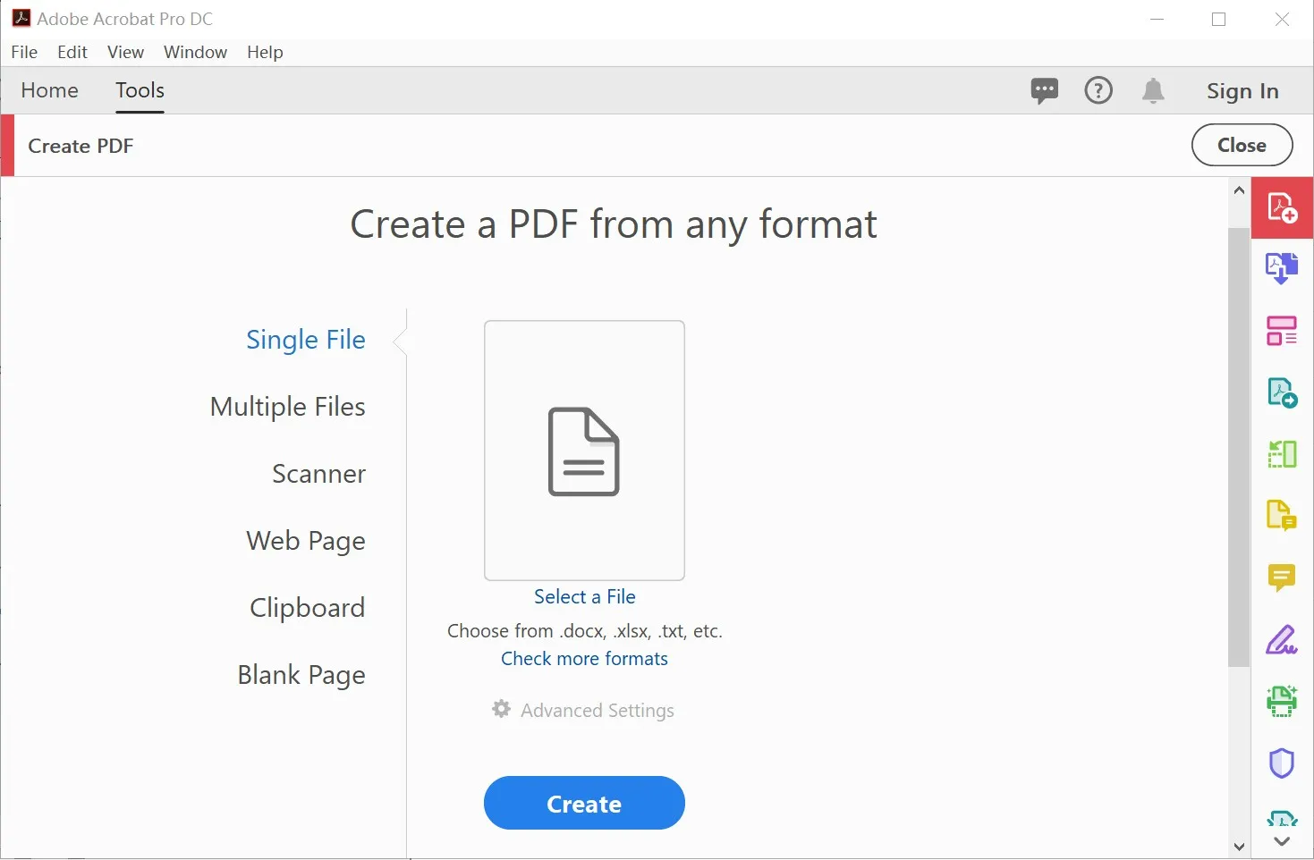 create pdf adobe acrobat