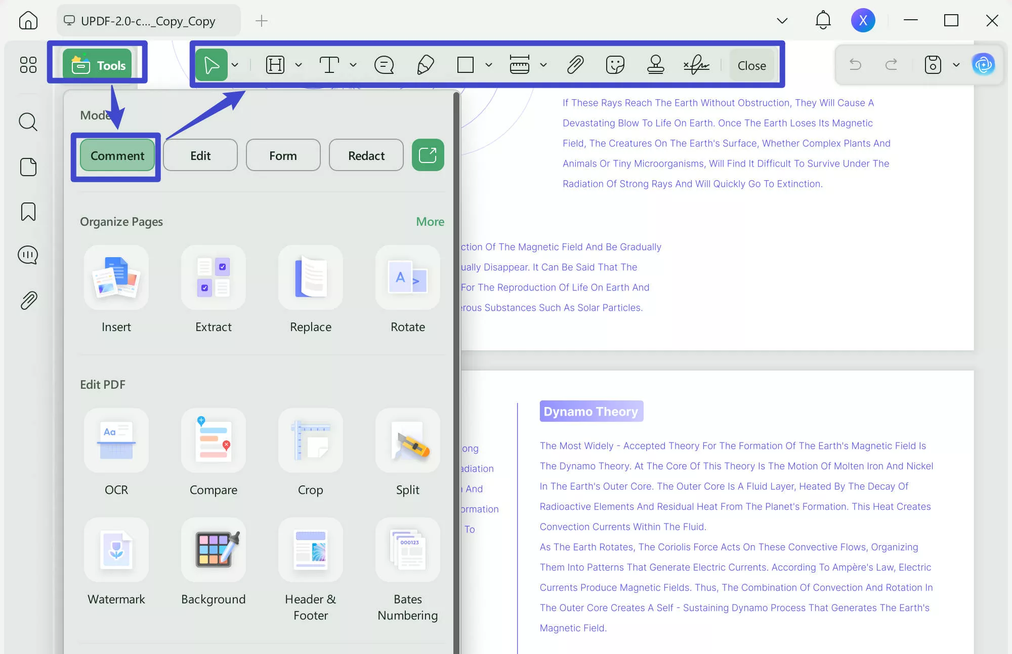 annotate pdf with updf