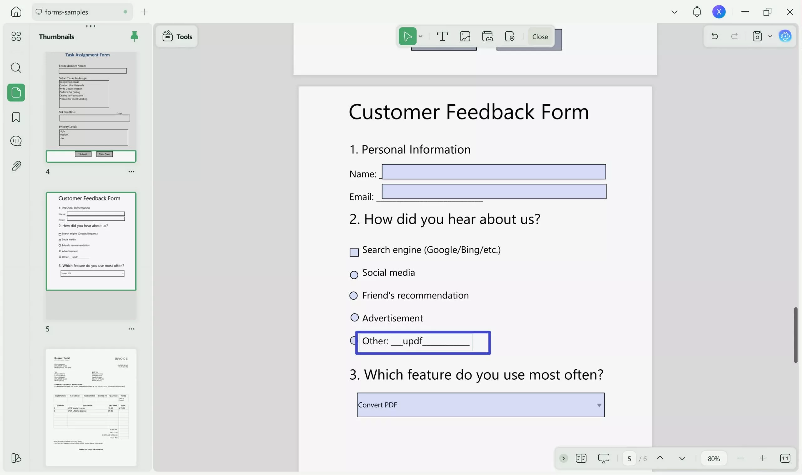 change font size in pdf fillable form