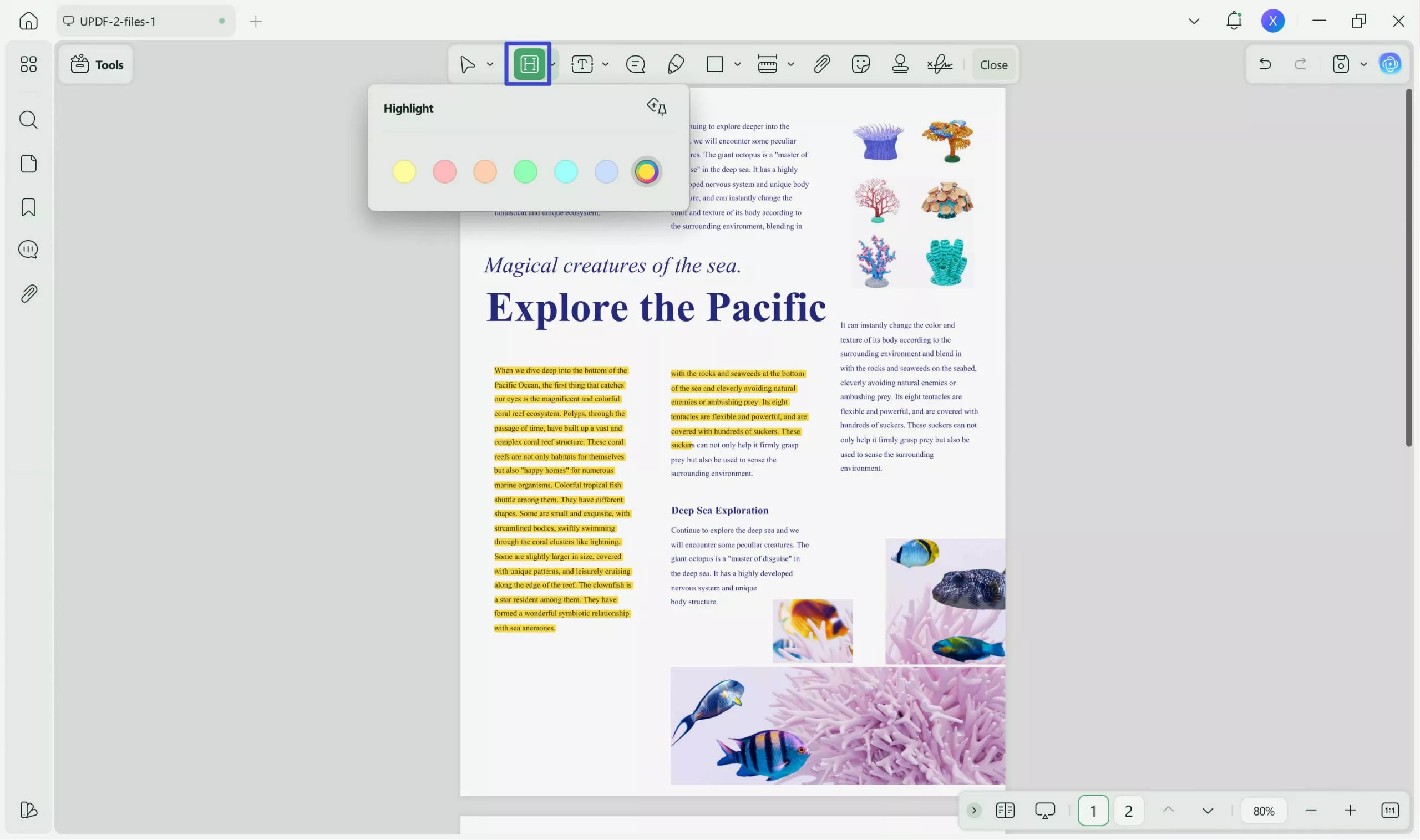 highlight in adobe highlight icon updf