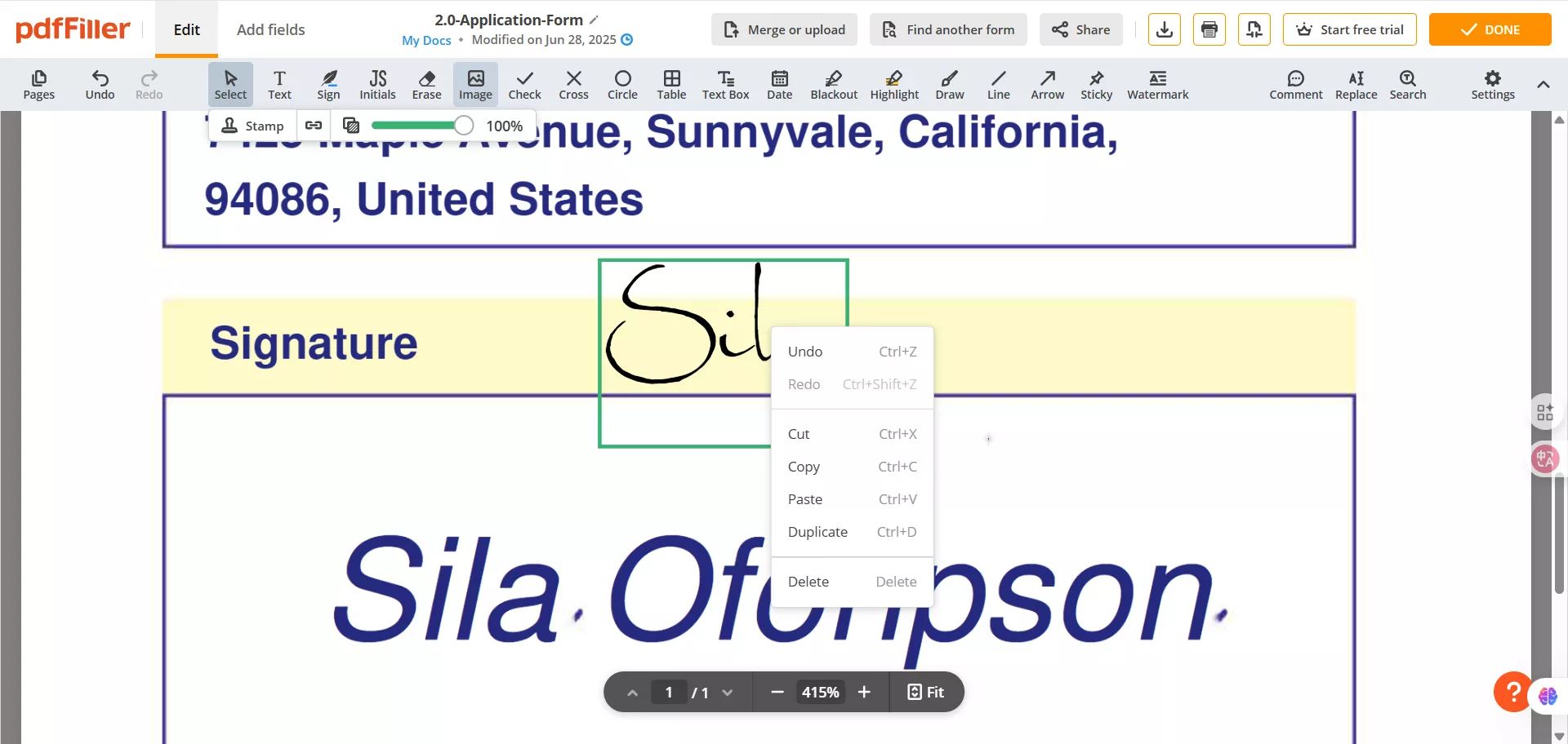 how to copy signature from pdf copy