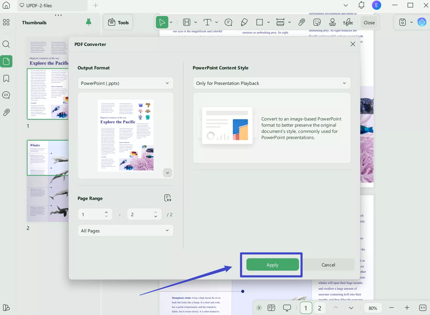 pdf to ppt ai output format updf