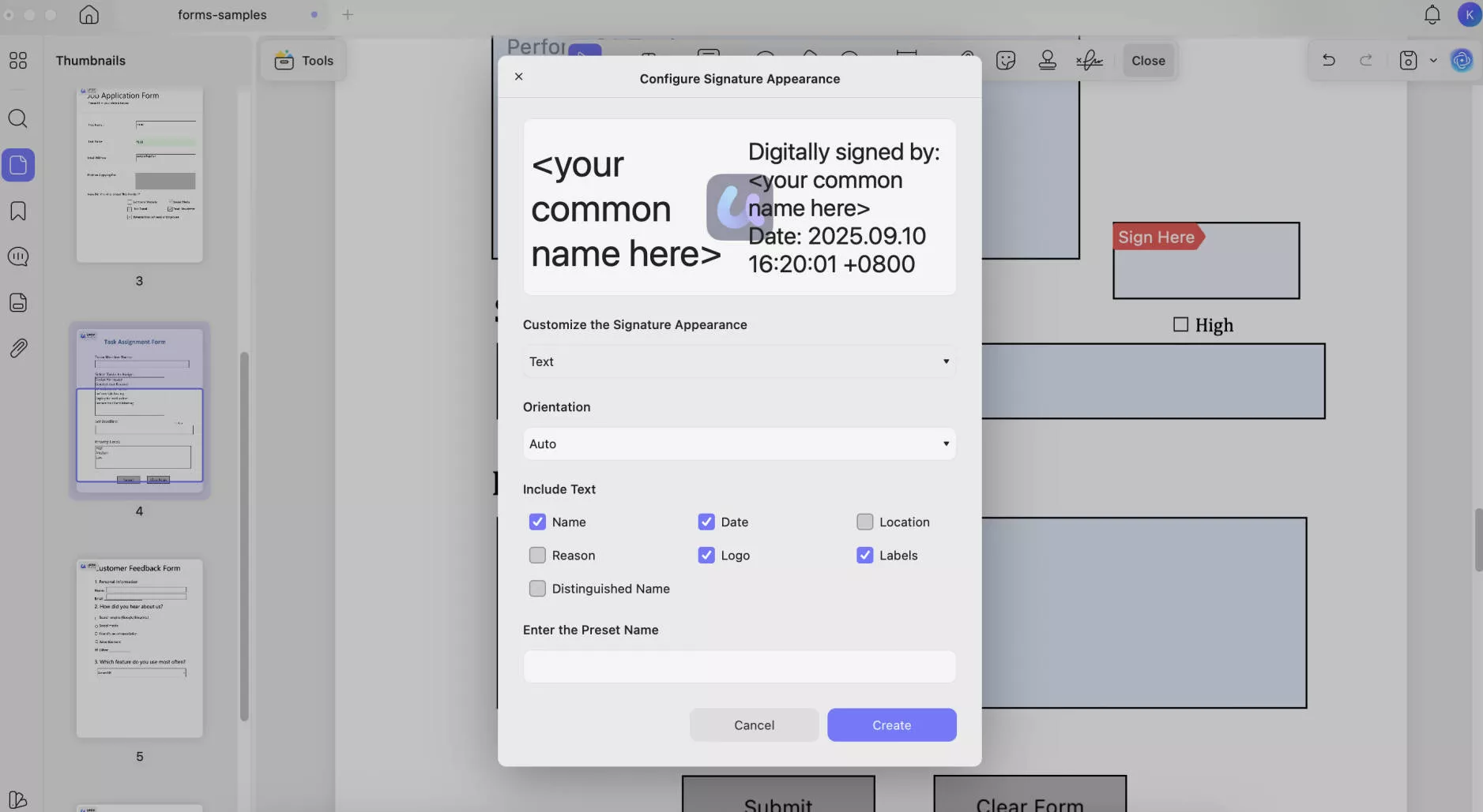 how to create a digital signature on mac