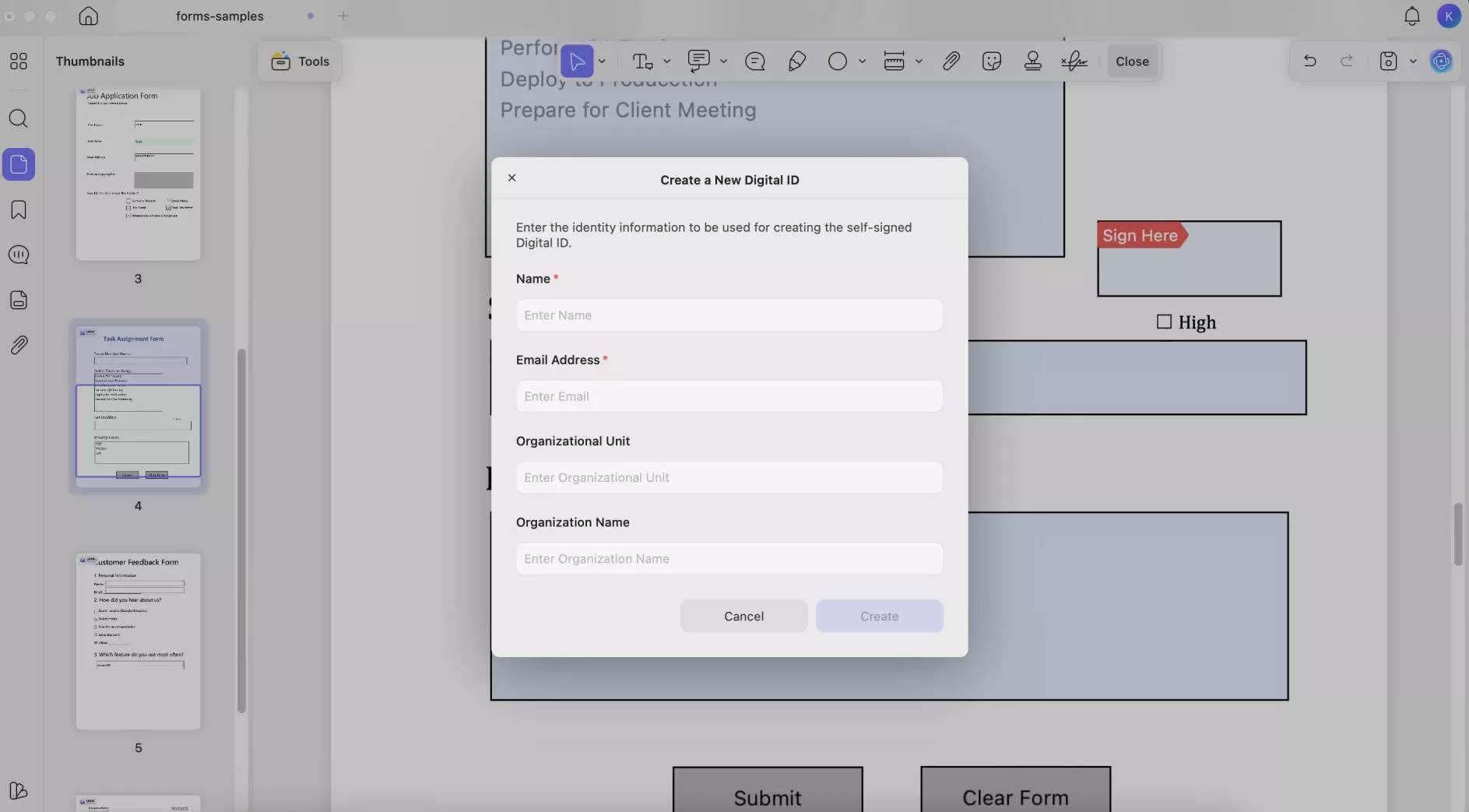 how to create a digital signature on mac create id