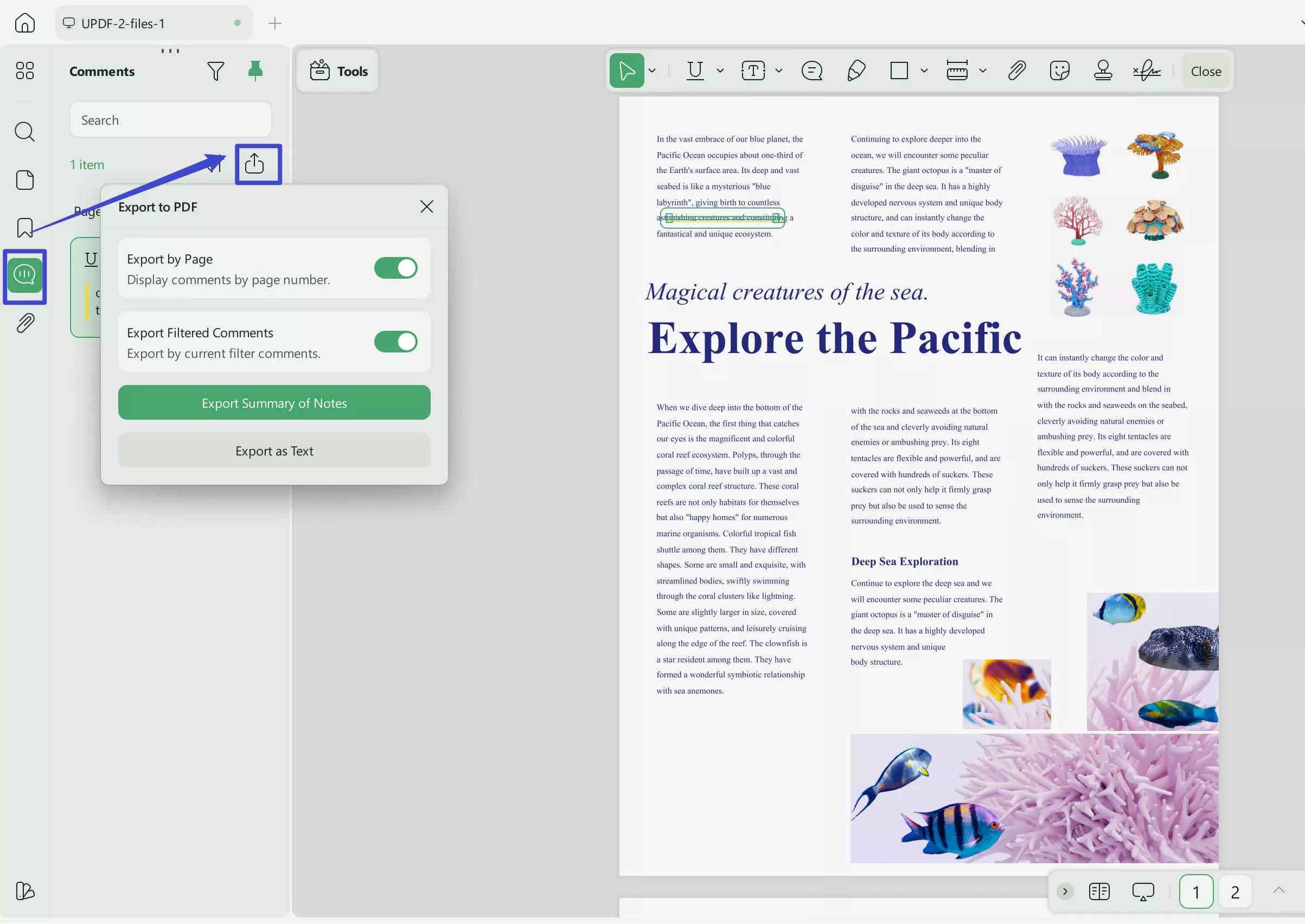 export comments from pdf to excel export comment updf