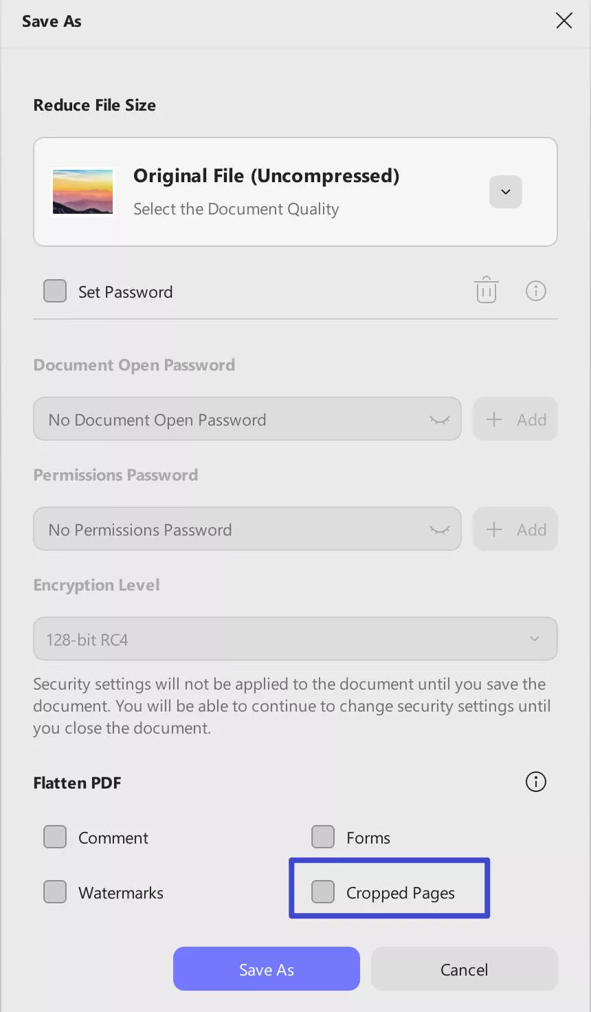 crop multi page pdf updf