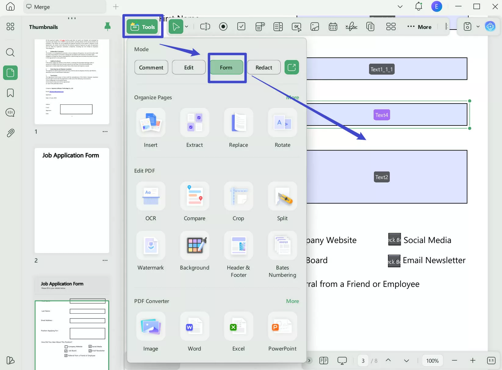 interactive pdf indesign prepare form