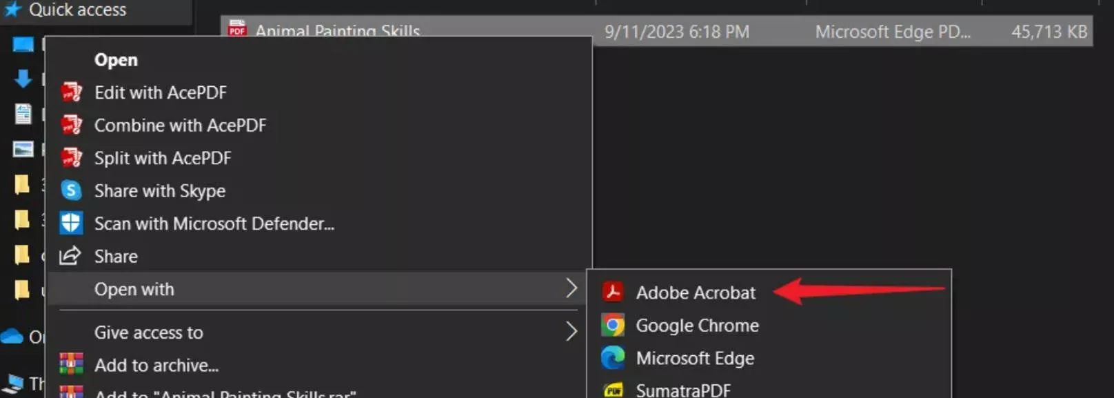 rotate text pdf open with adobe
