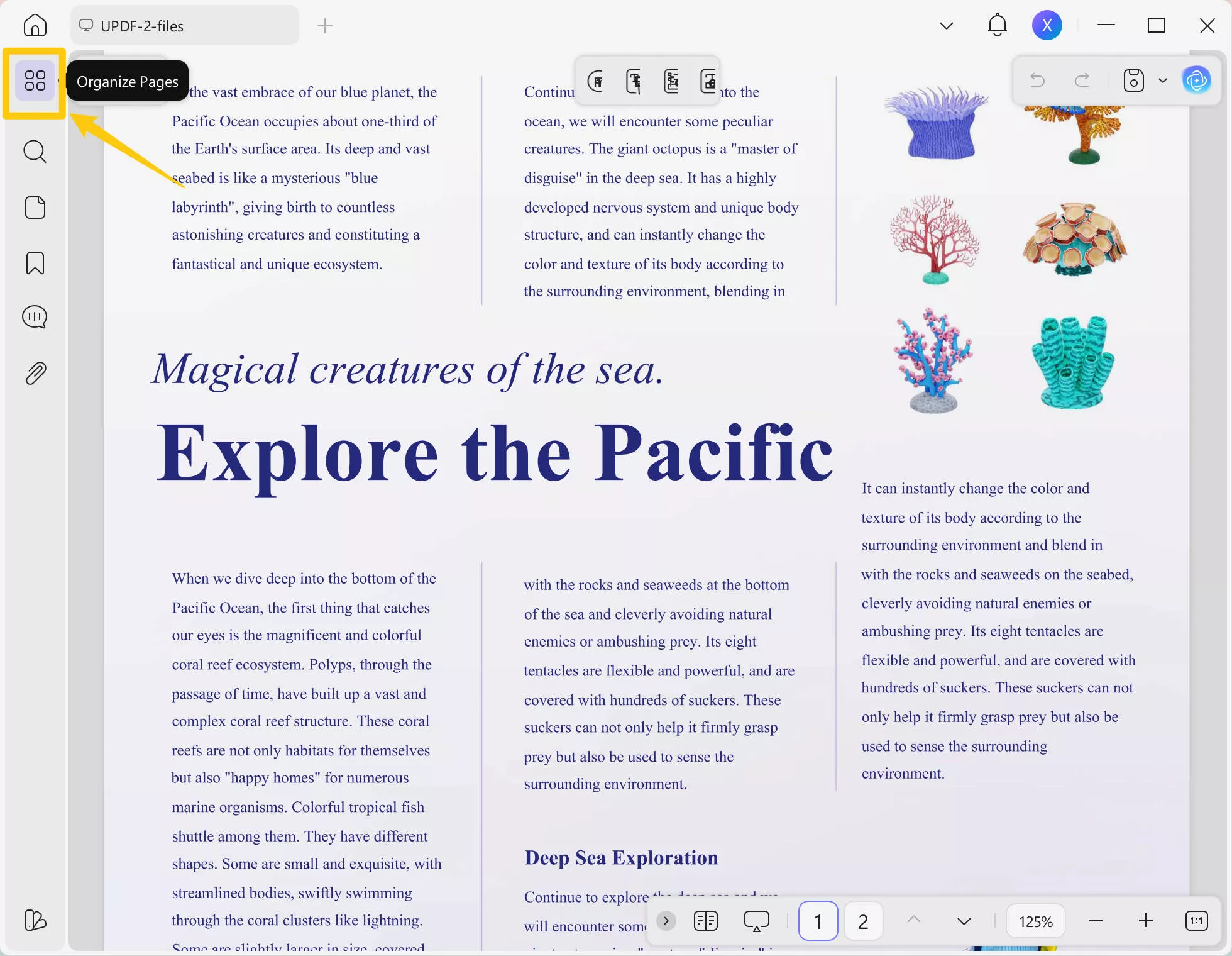 rotate text pdf organize pdf icon