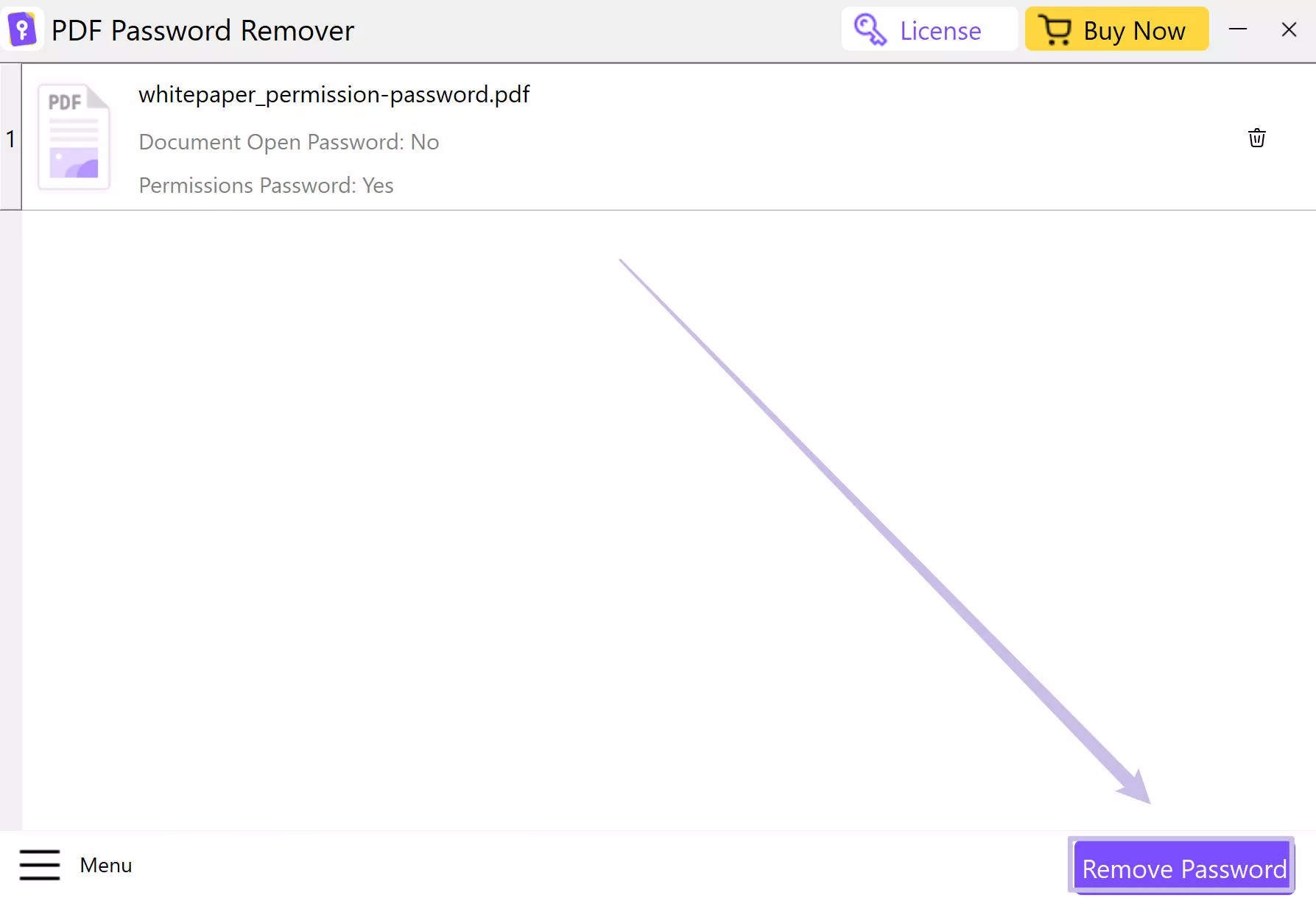 Remove permission password with ajoysoft PDF Password Remover