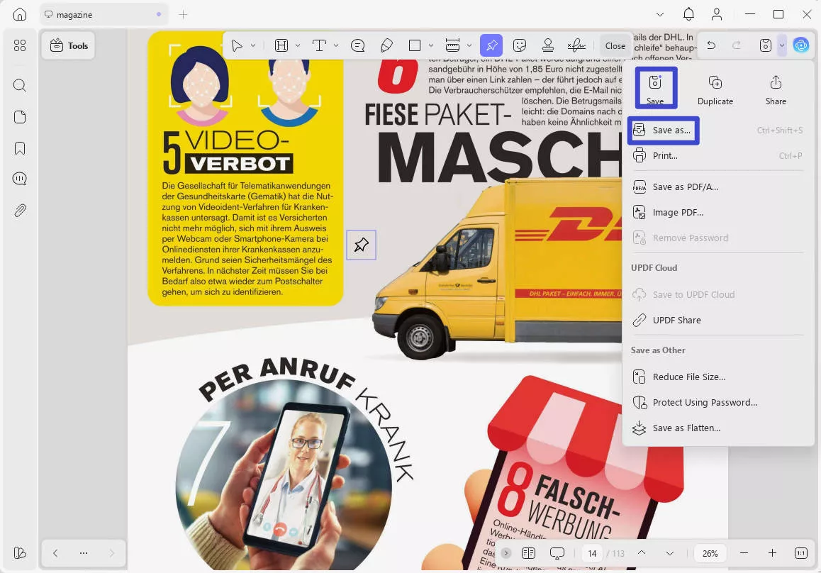 link properties updf