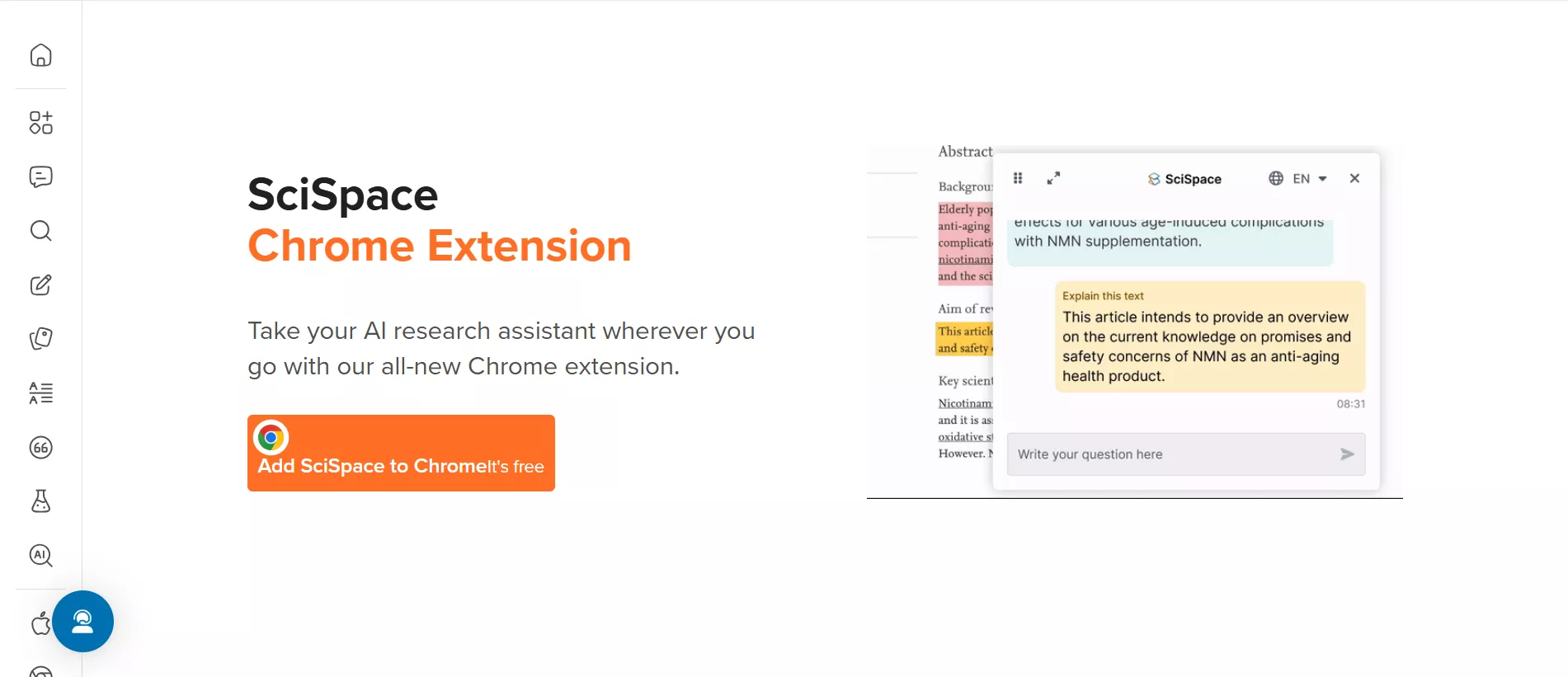 scispace feb 2026 chrome extension