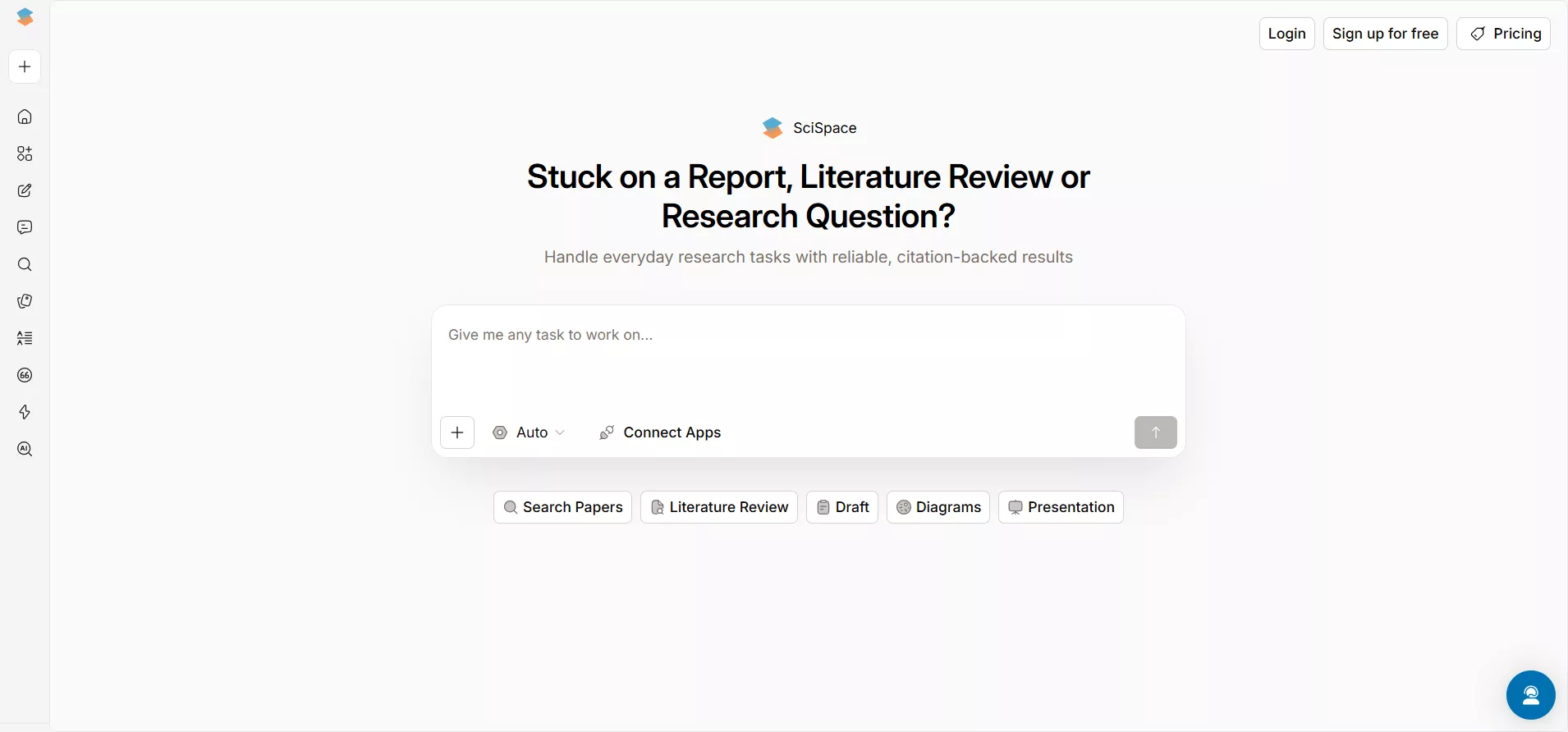 scispace feb 2026 interface