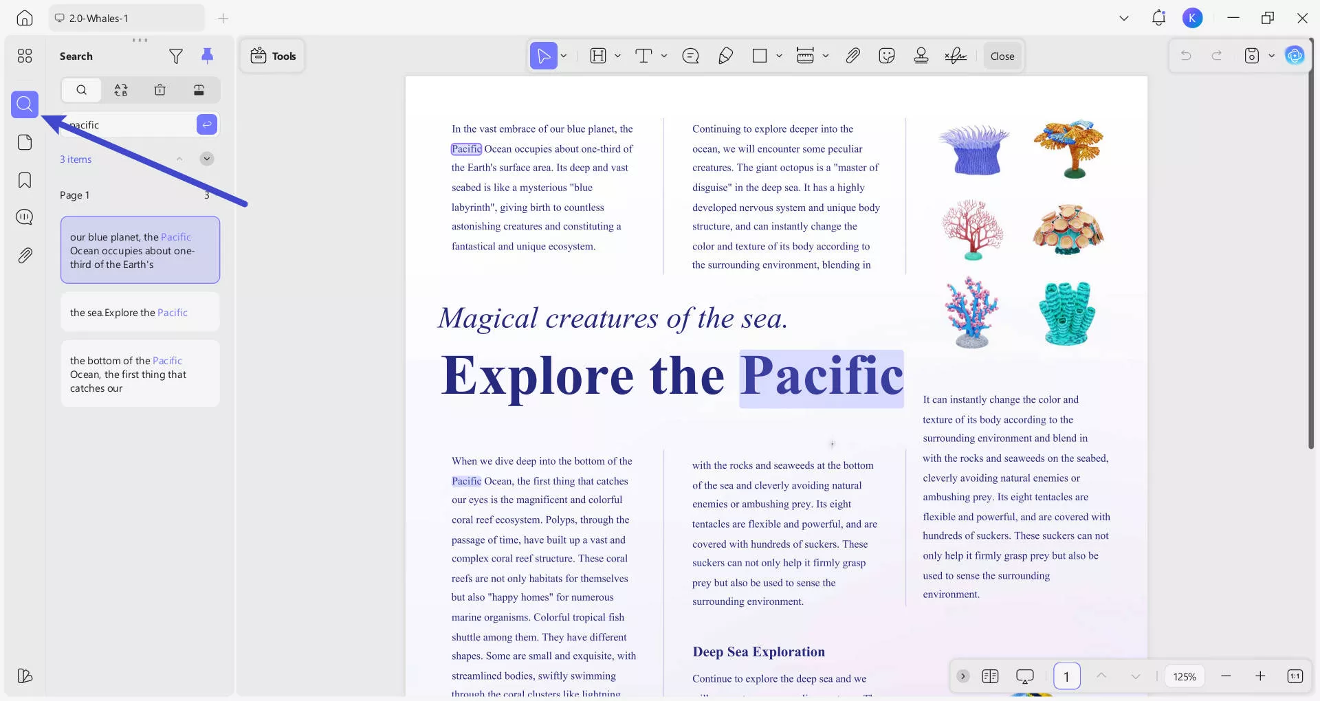 search text in pdfwith updf 