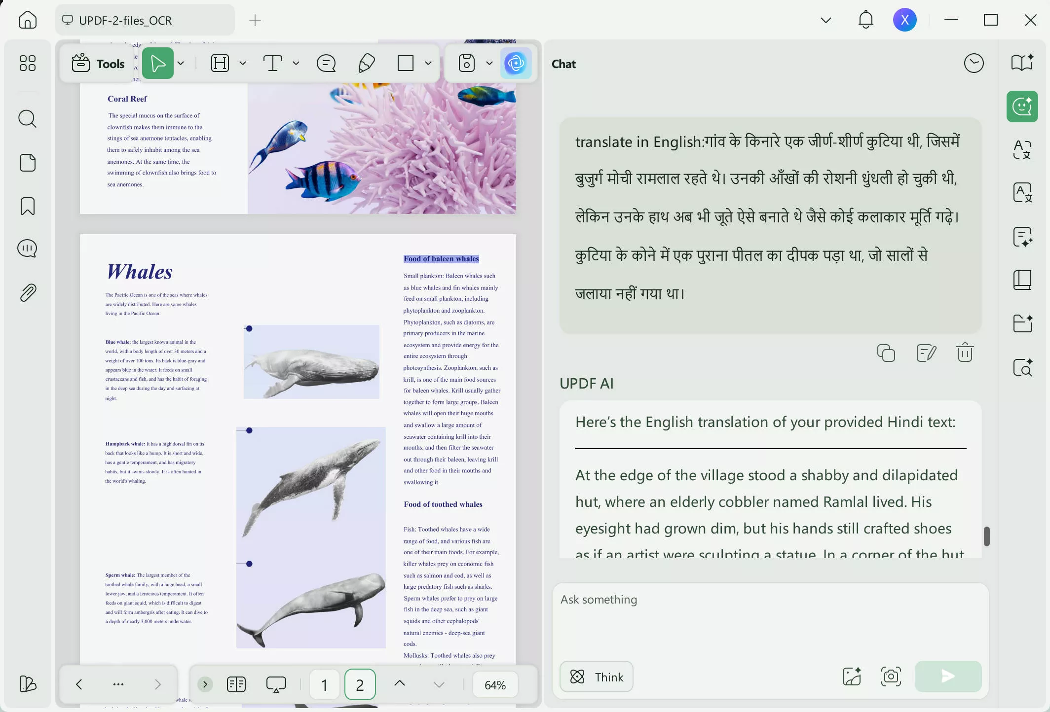 translate hindi to english updf