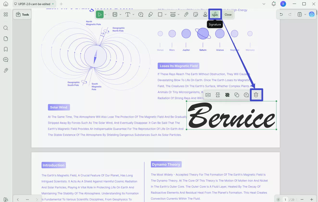 PDF cleaner signatures