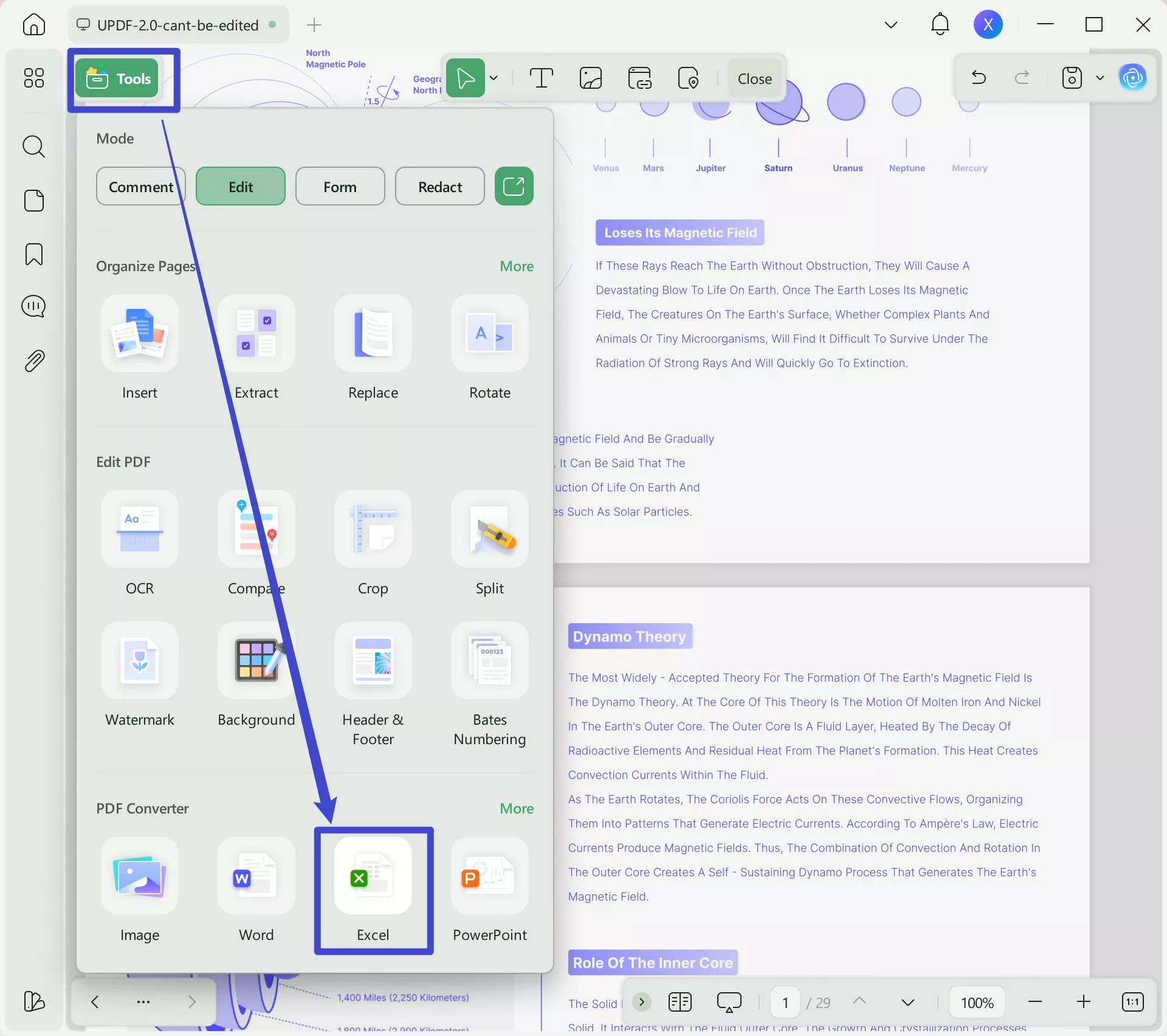 convert xls to xlsx export updf