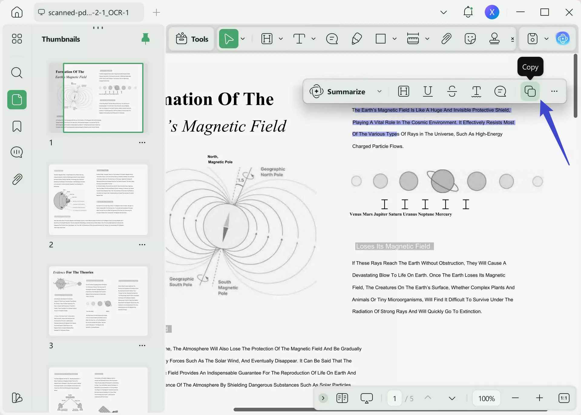 ai to extract data from pdf copy text