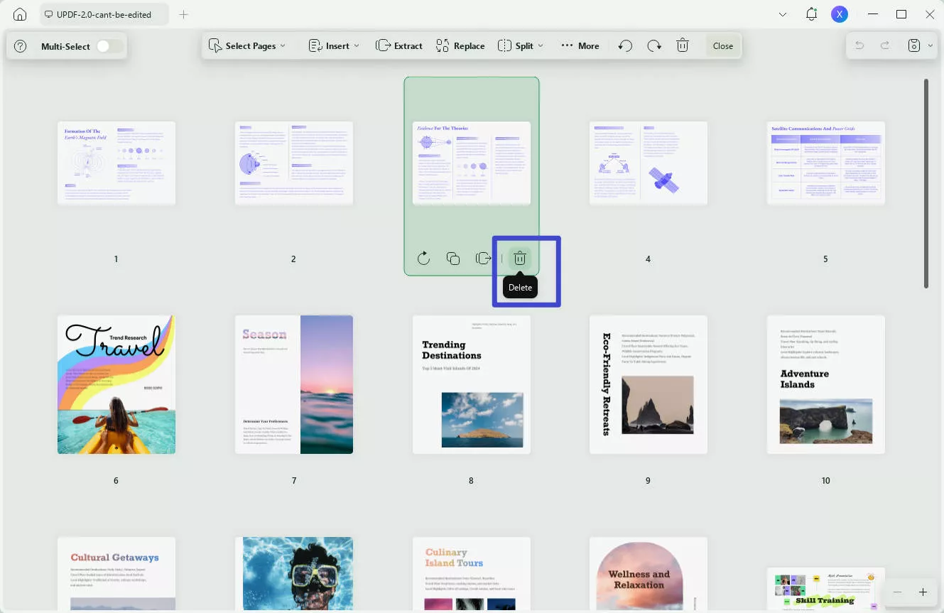 PDF cleaner delete pages with windows