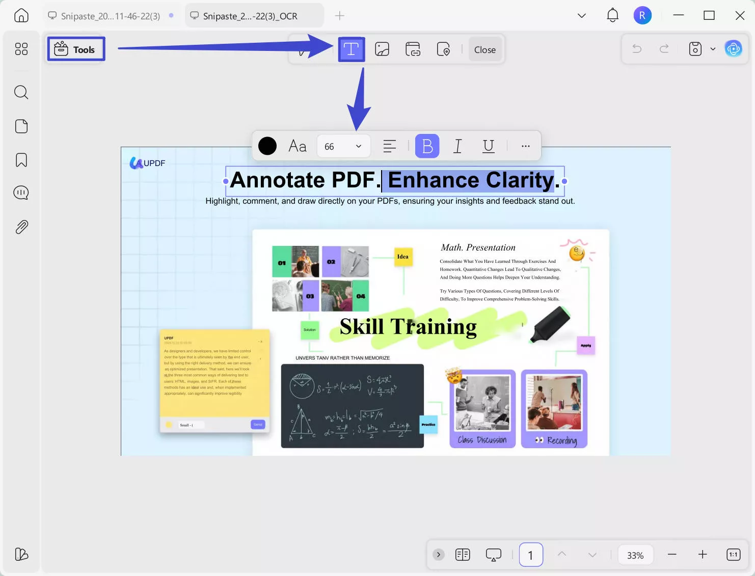 edit the image text with updf windows