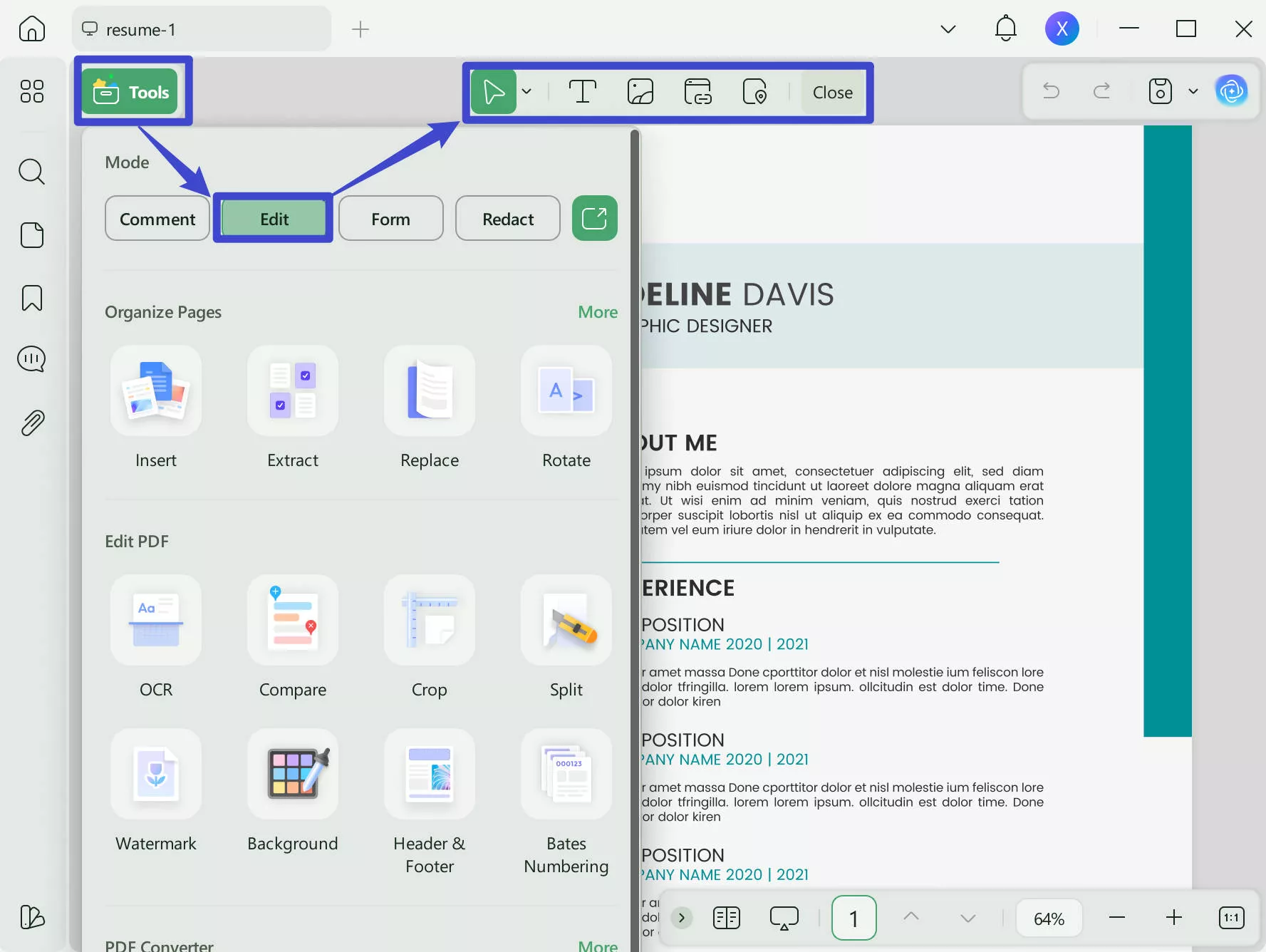 ai resume builder edit resume