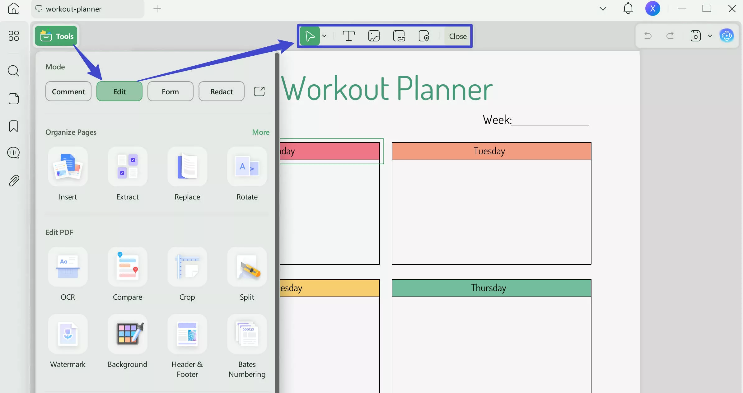 ai workout generator edit daily plan