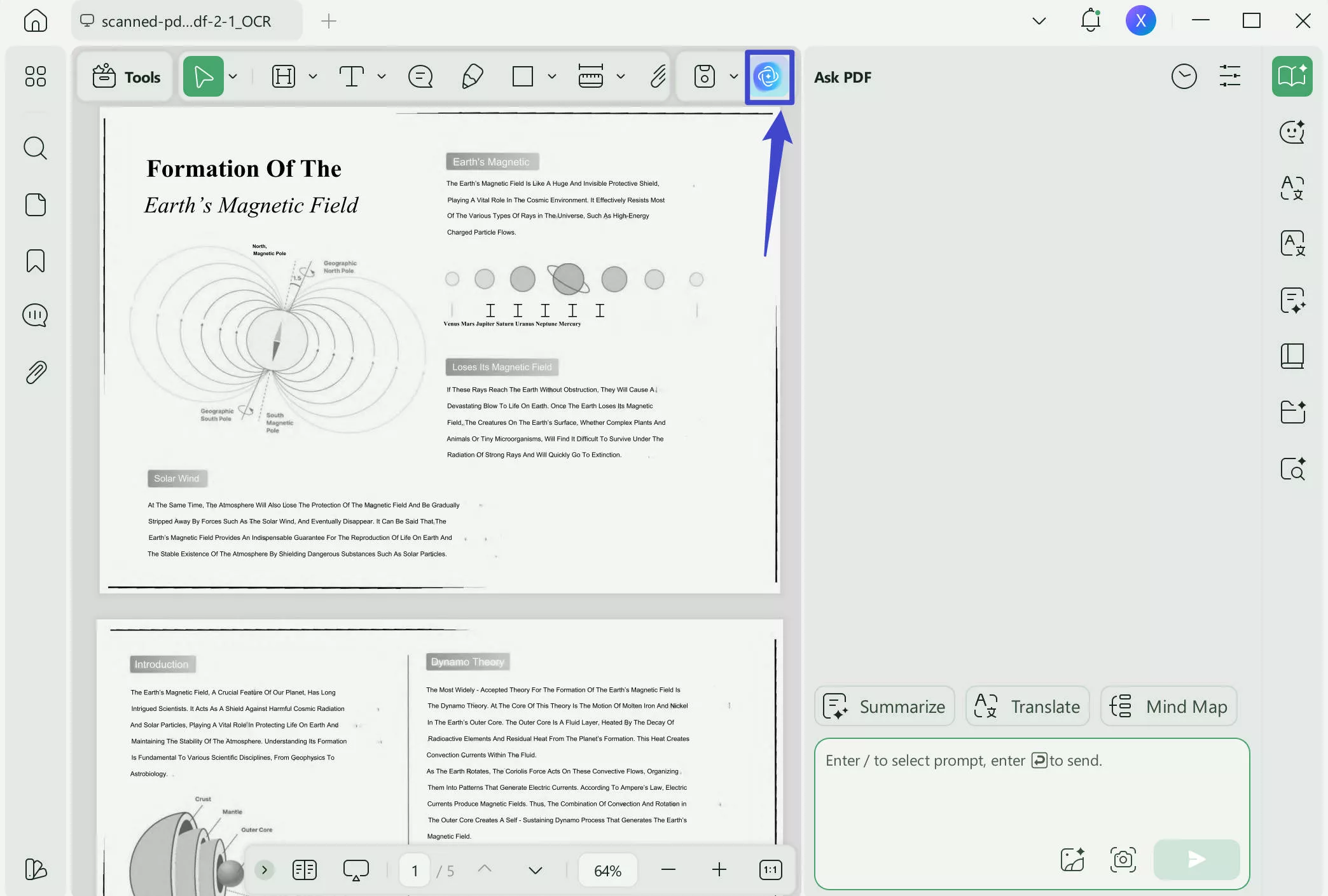 translate english image to hindi updf ai icon