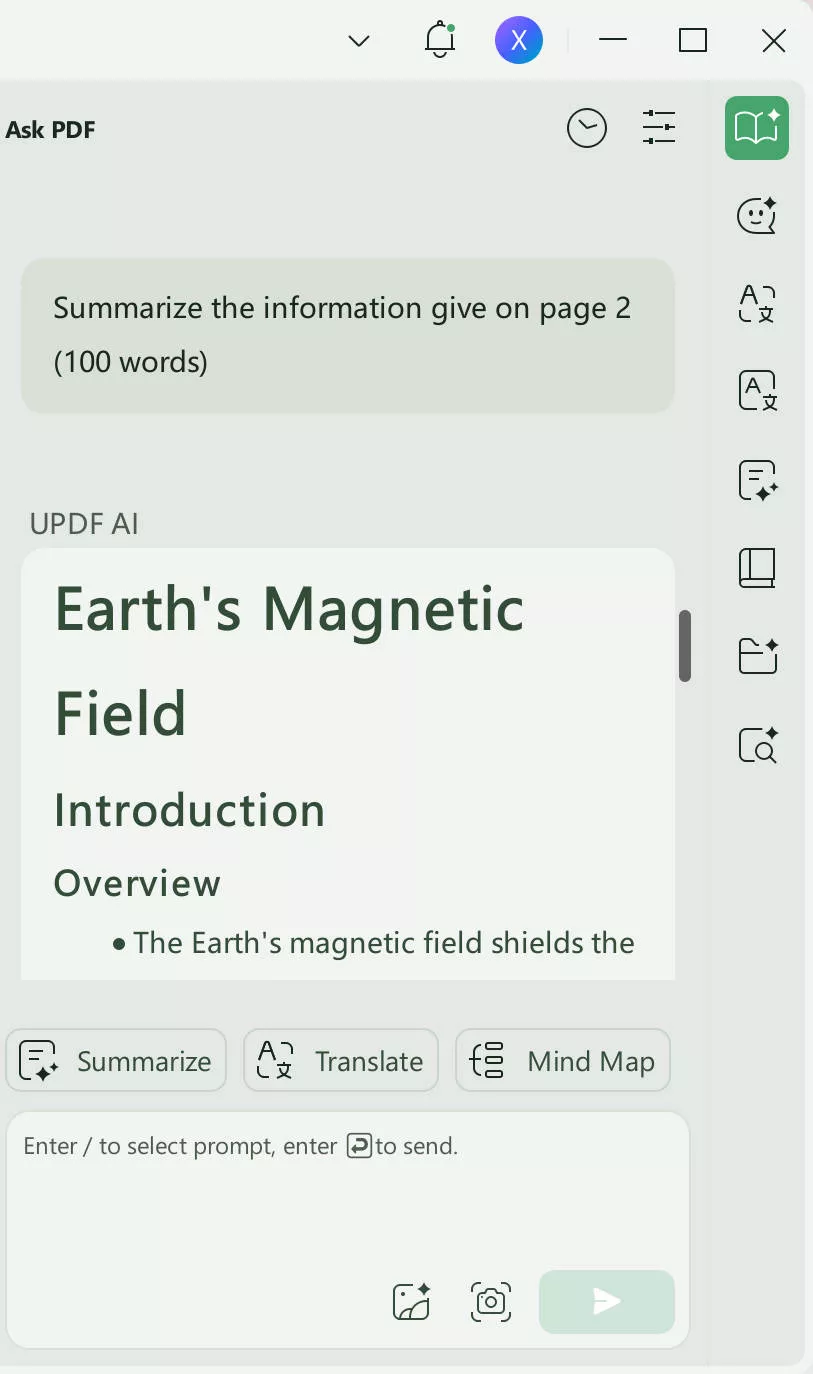 ai to extract data from pdf summarize page
