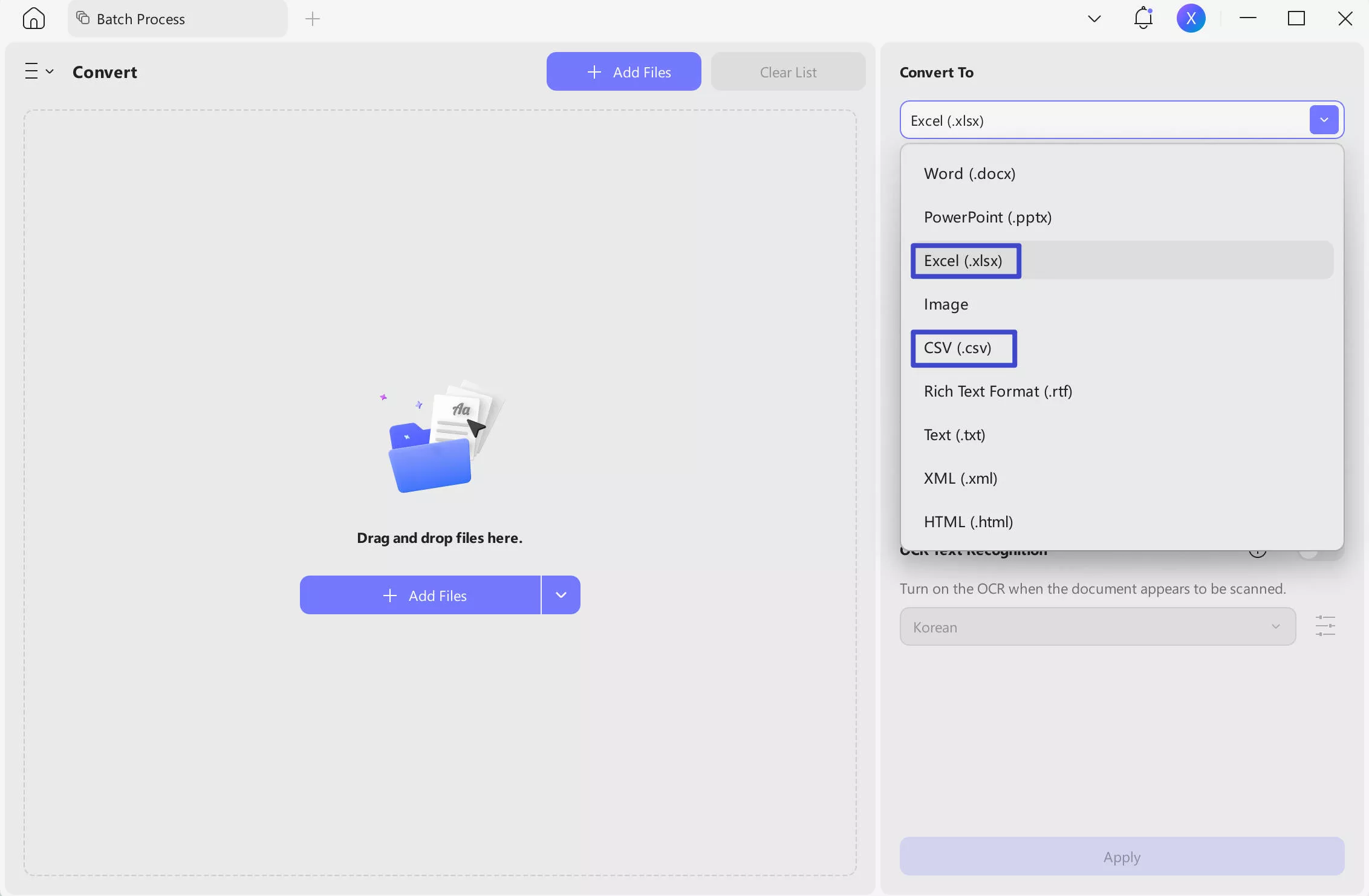 pdf bank statement to excel batch convert