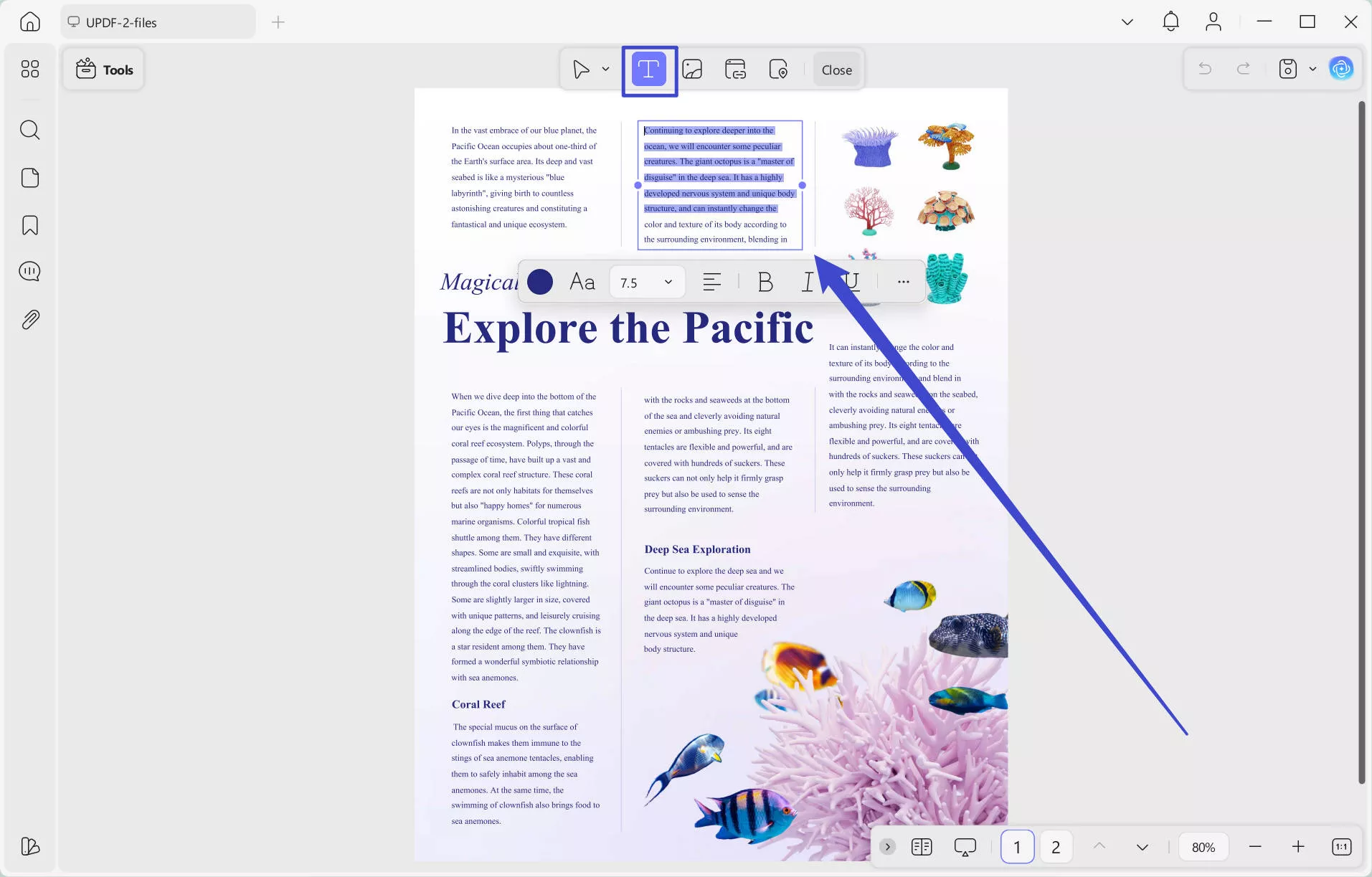 edit text updf windows