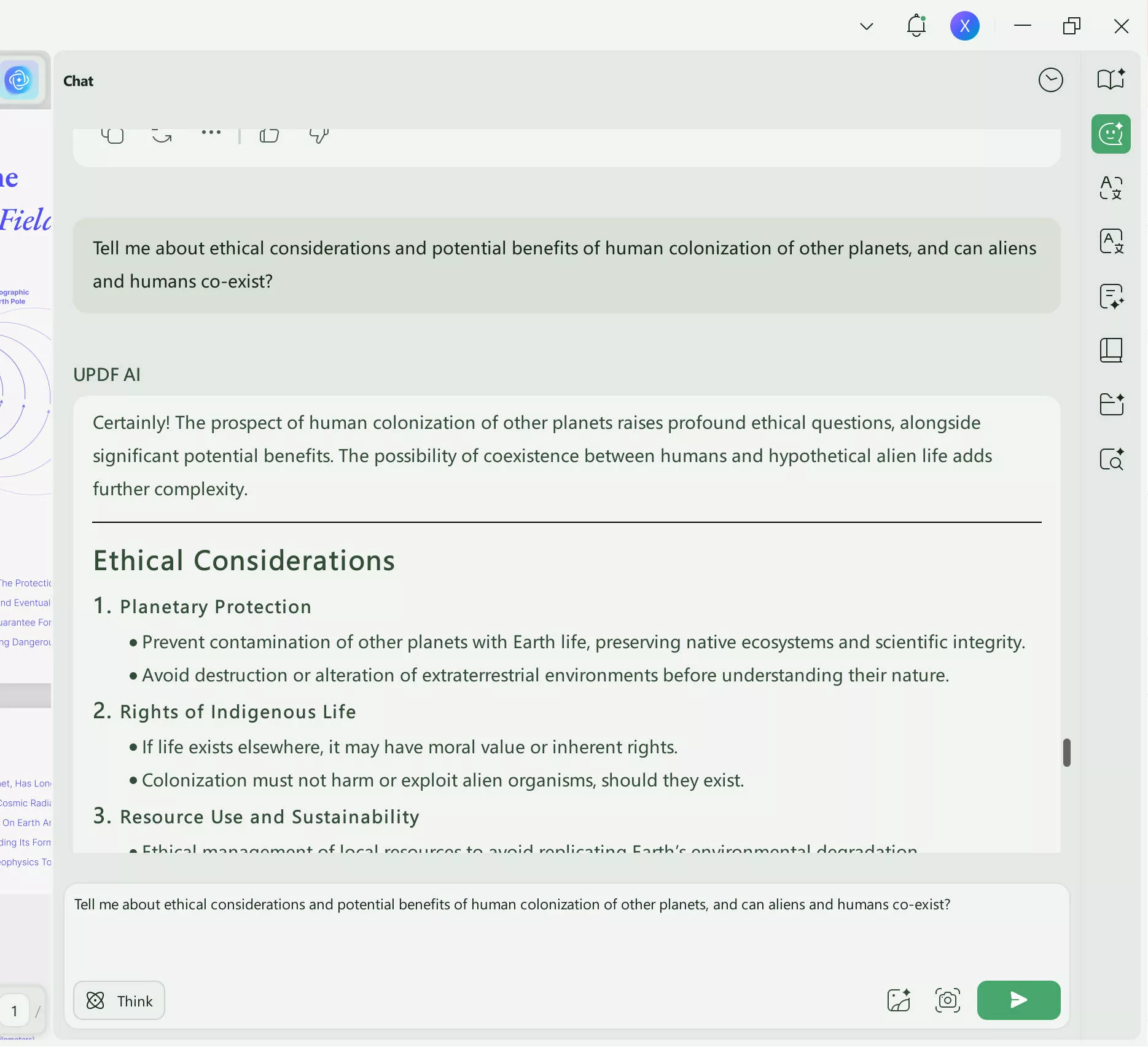 ai debater space exploration debate updf ai