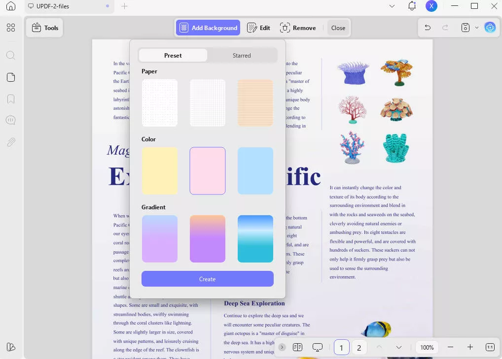 steps of transparent background