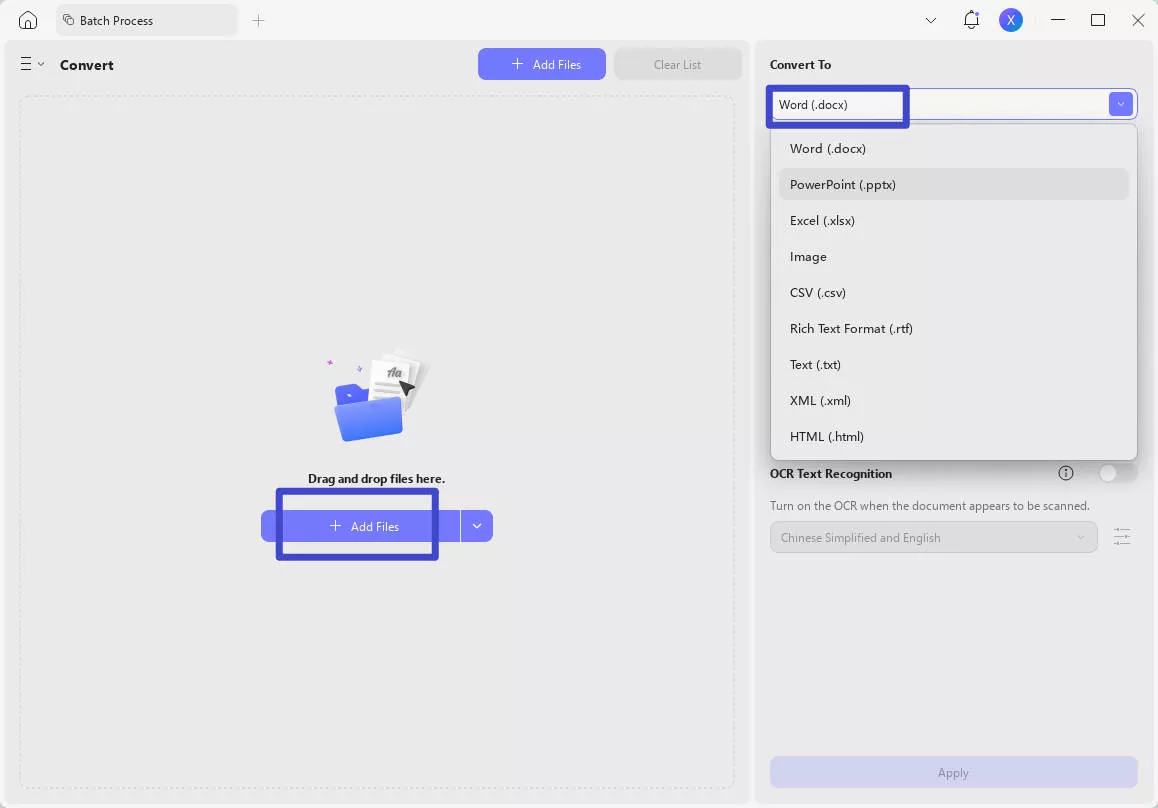 batch convert to word