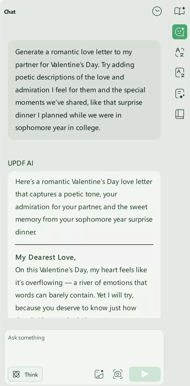 ai love letter generator updf ai