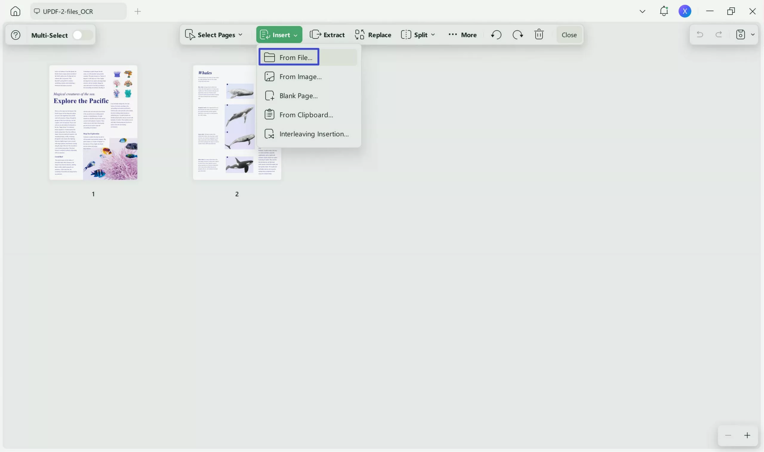 how to make a multi page pdf organize pdf