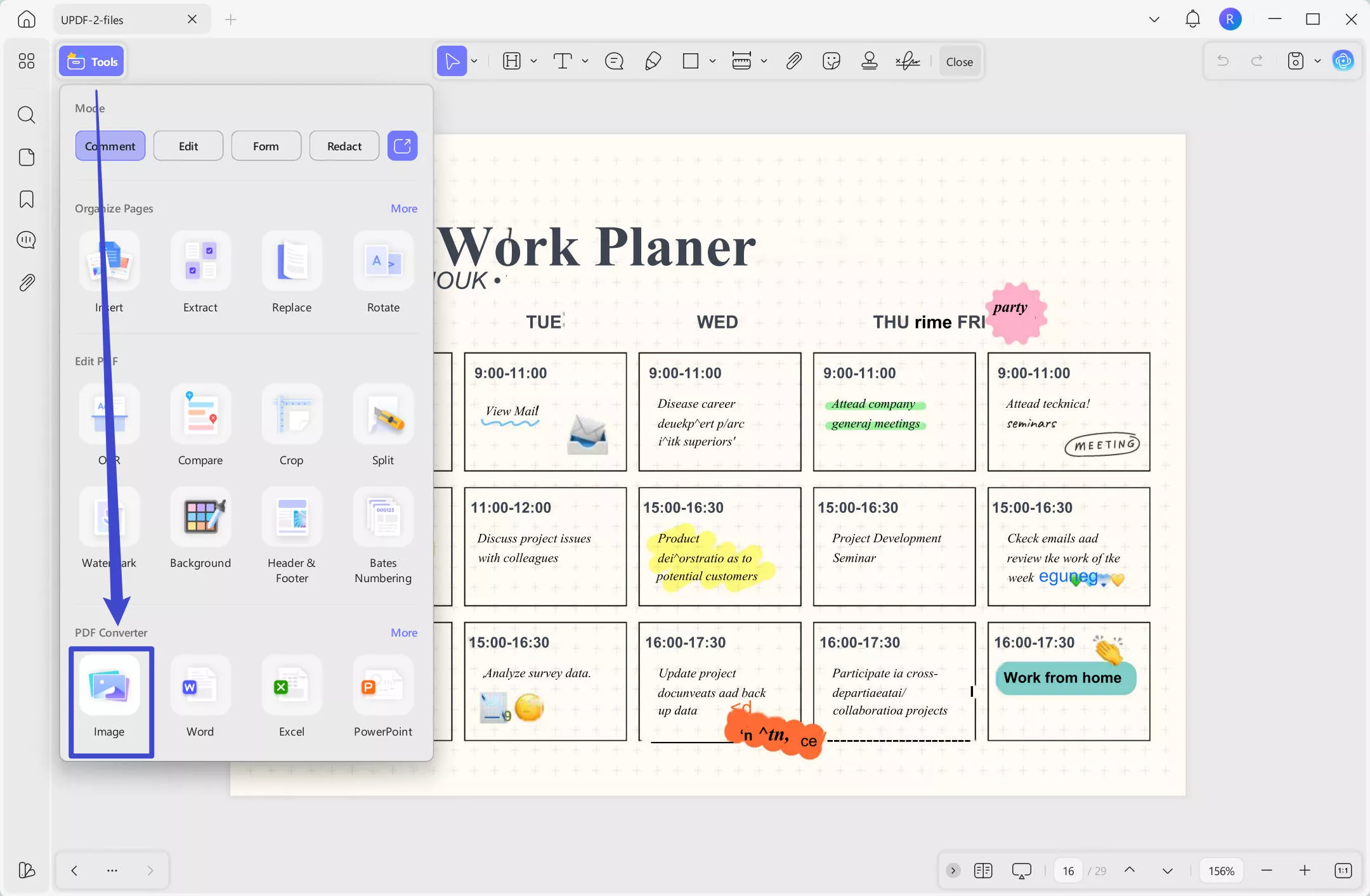 PDF to image with UPDF on Windows