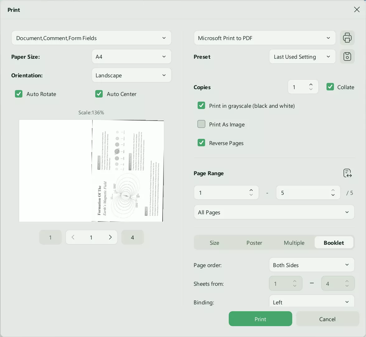 make pdf look scanned updf print