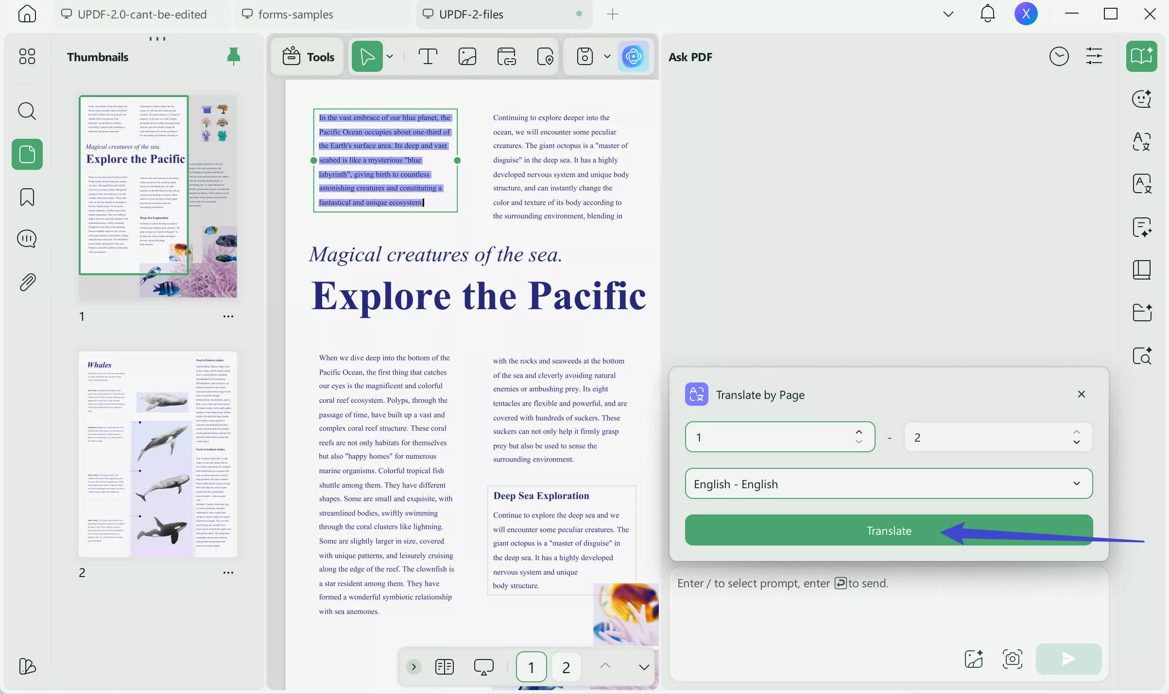 google translate haitian creole to english for specific page updf