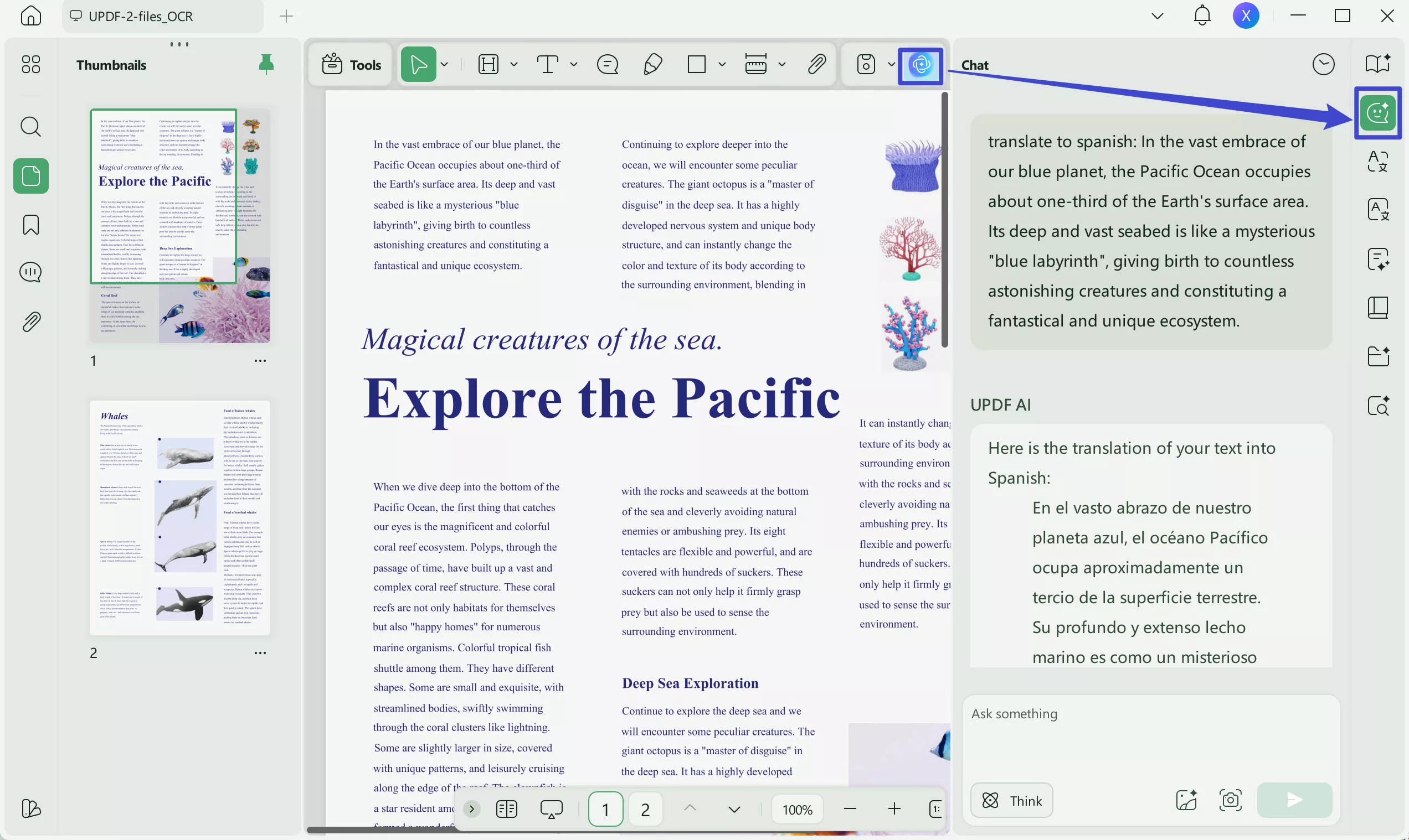translate updf ai windowws