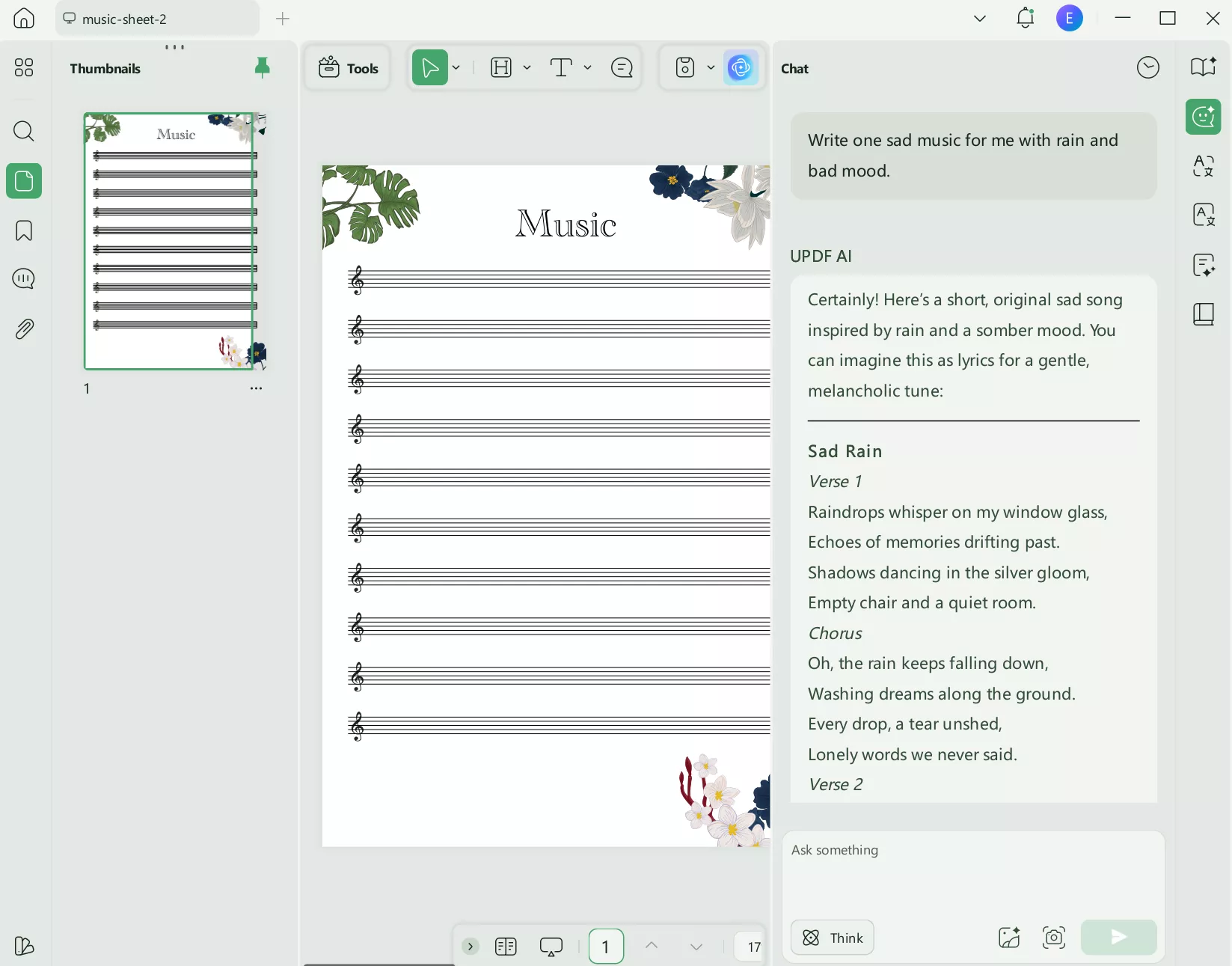 play sheet music from pdf updf ai