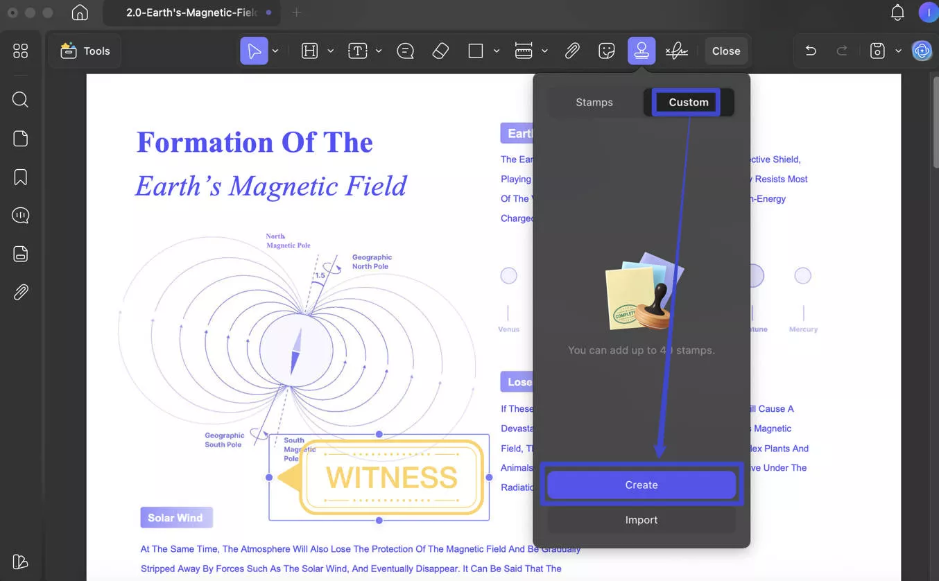 create custom stamp on mac