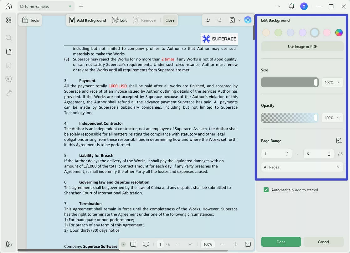 black and white pdf to color updf