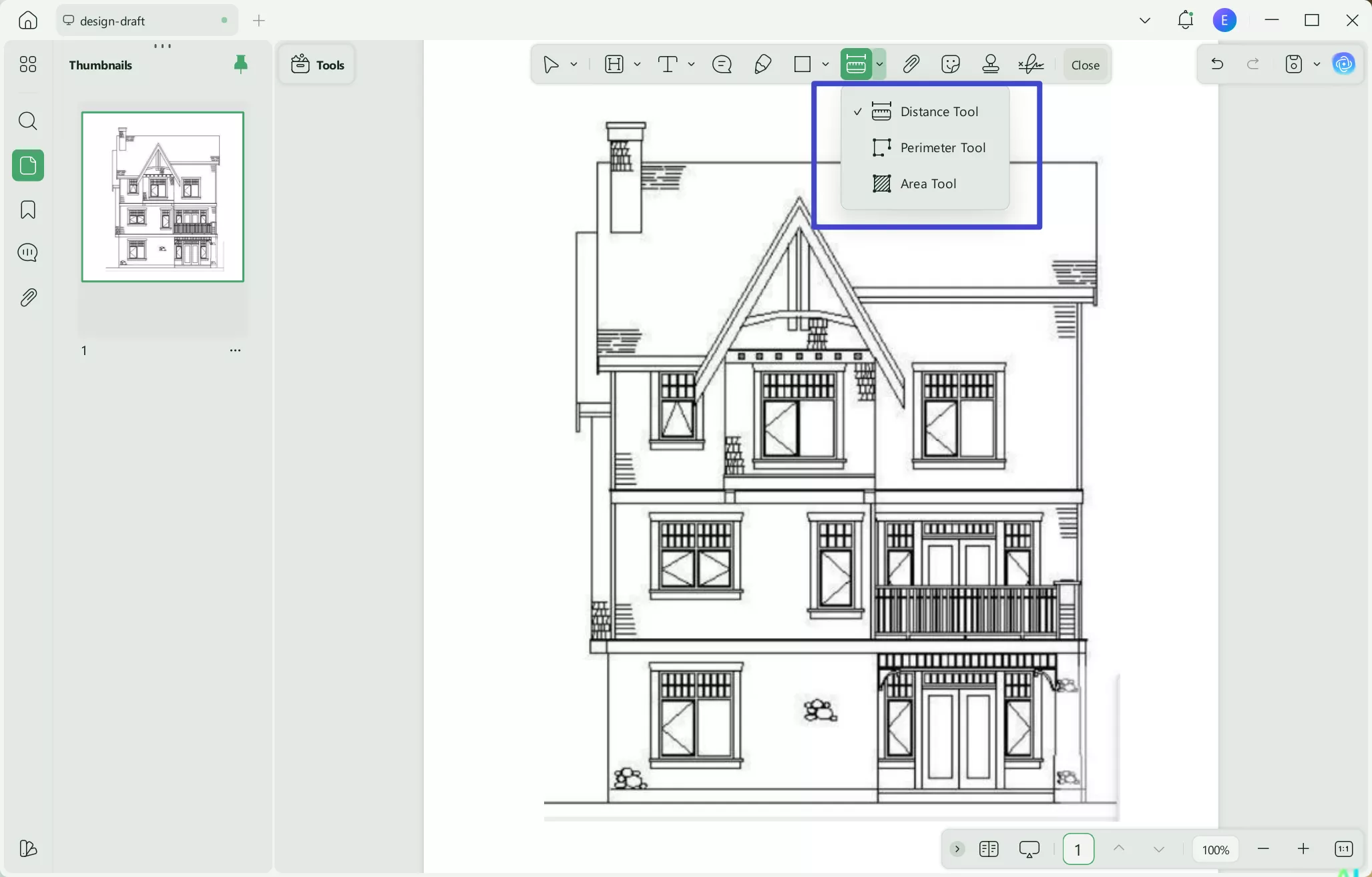 how to measure distance in pdf updf select measure tool
