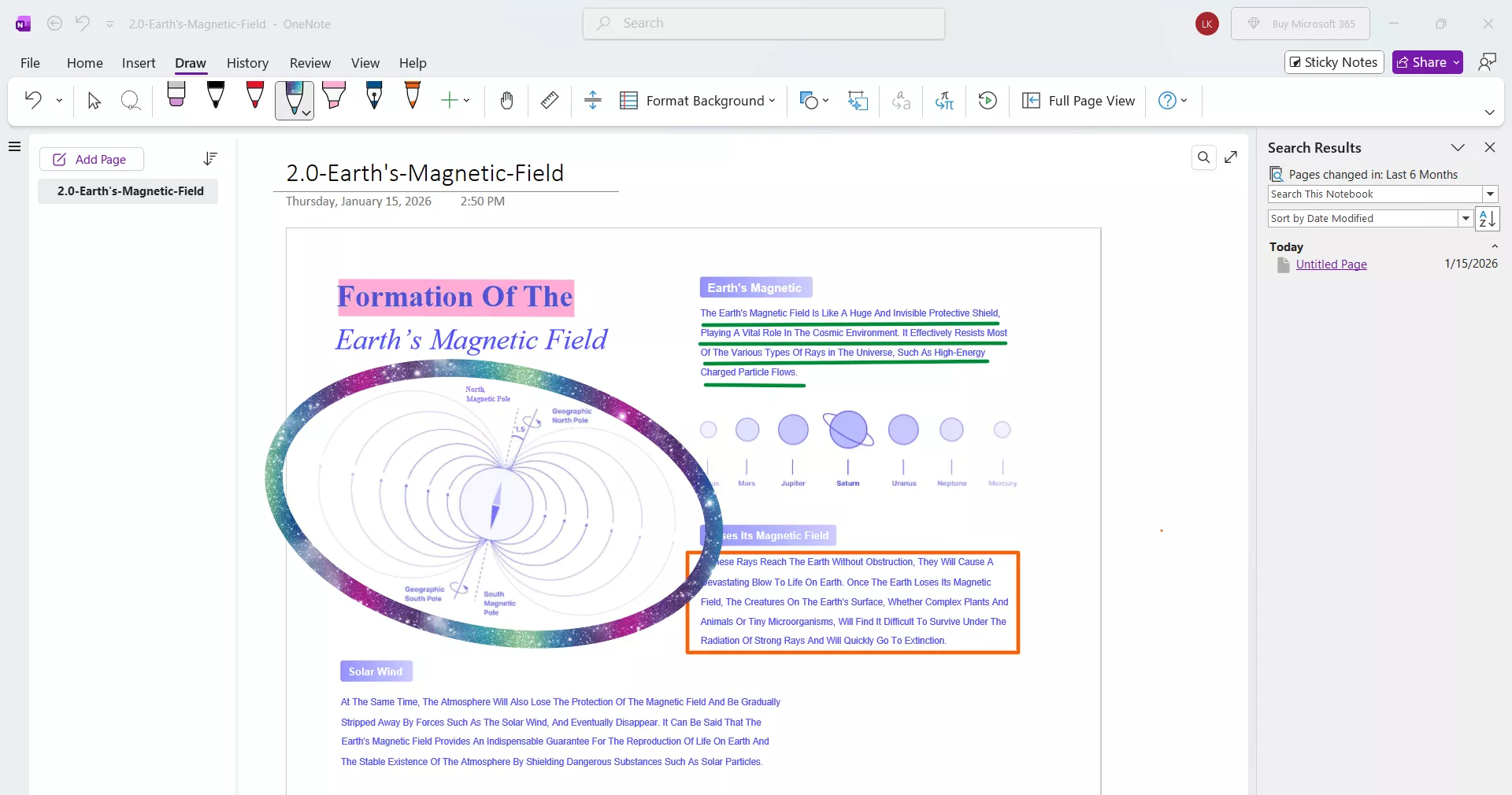 onenote interface