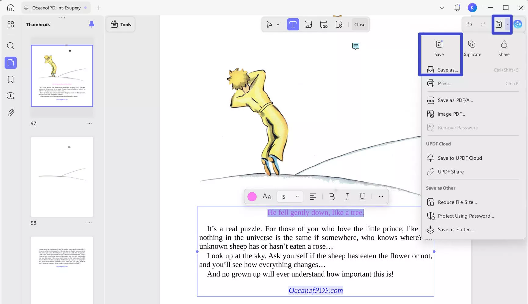 save the edited ebook