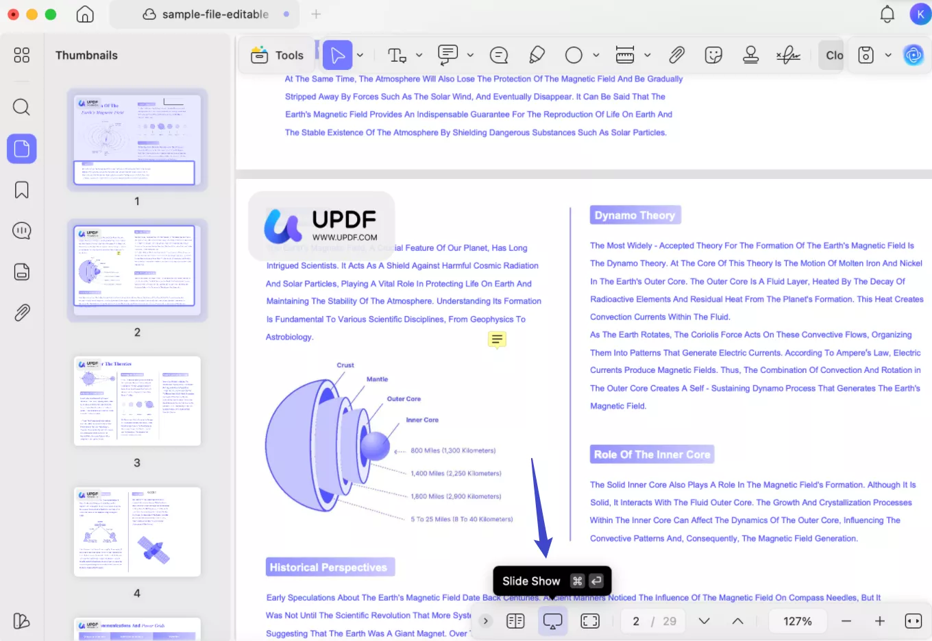 pdf slideshow mac updf slide show