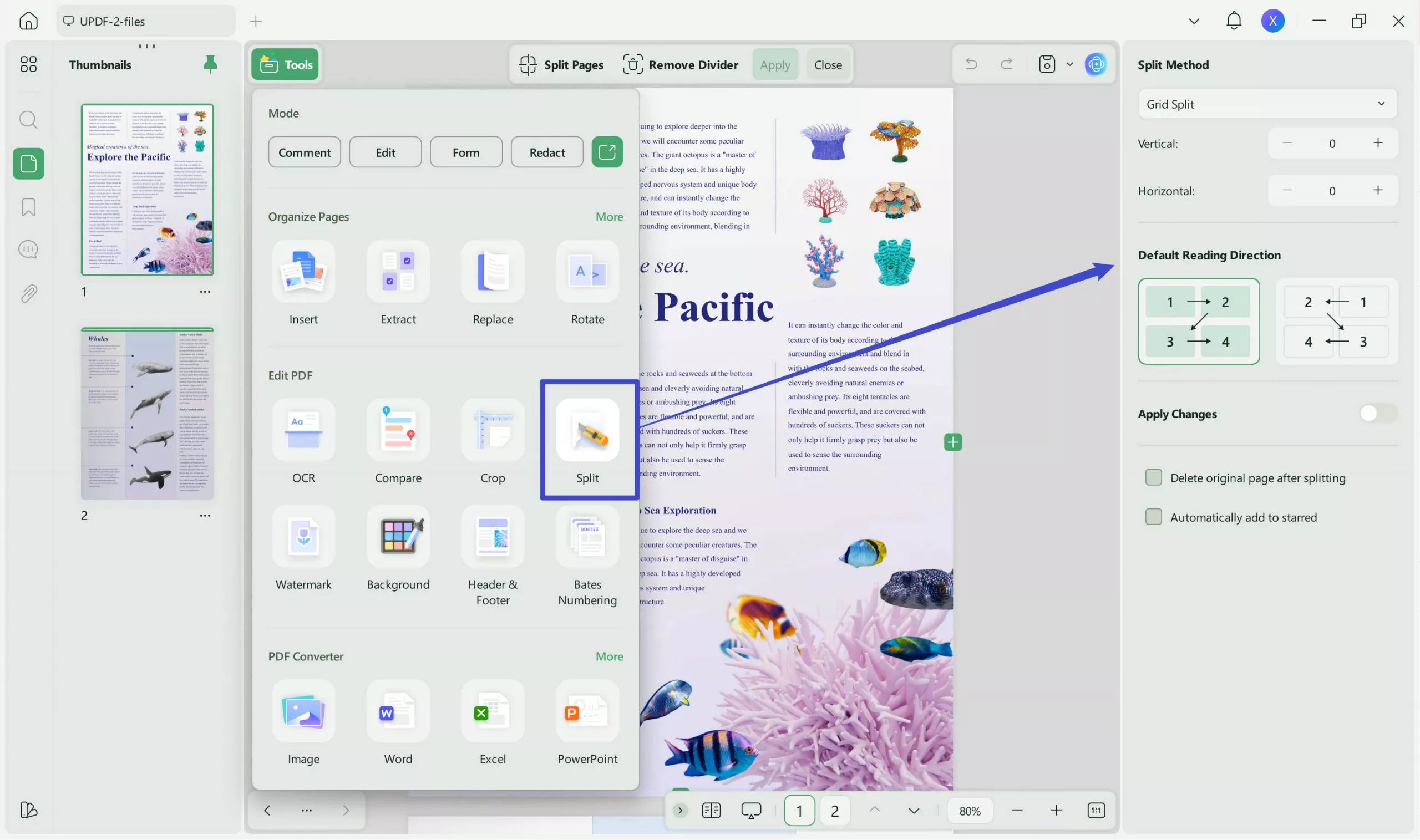 jpg to ppt updf split